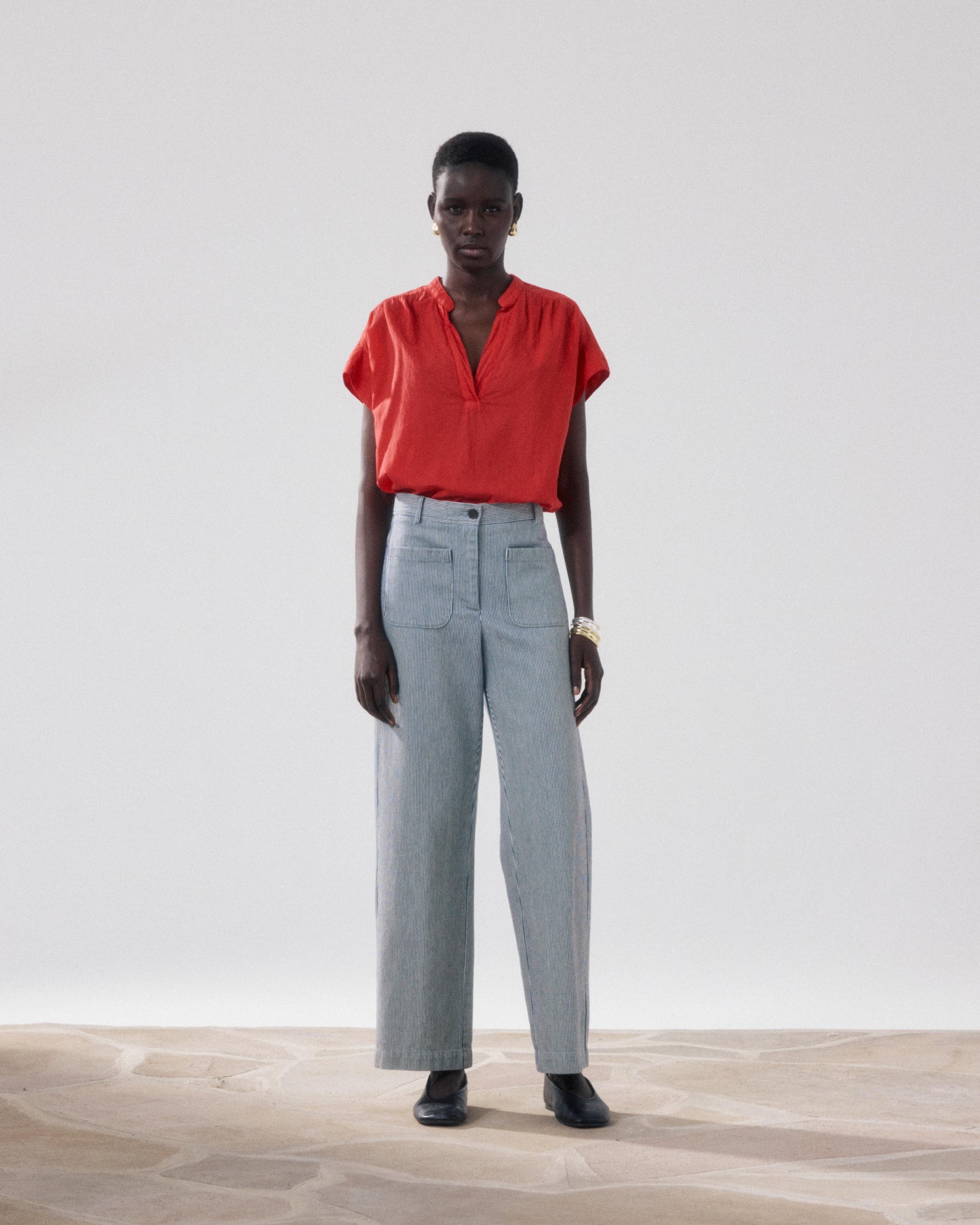 Women's Red Cotton Shirt Casta BFCD611-32