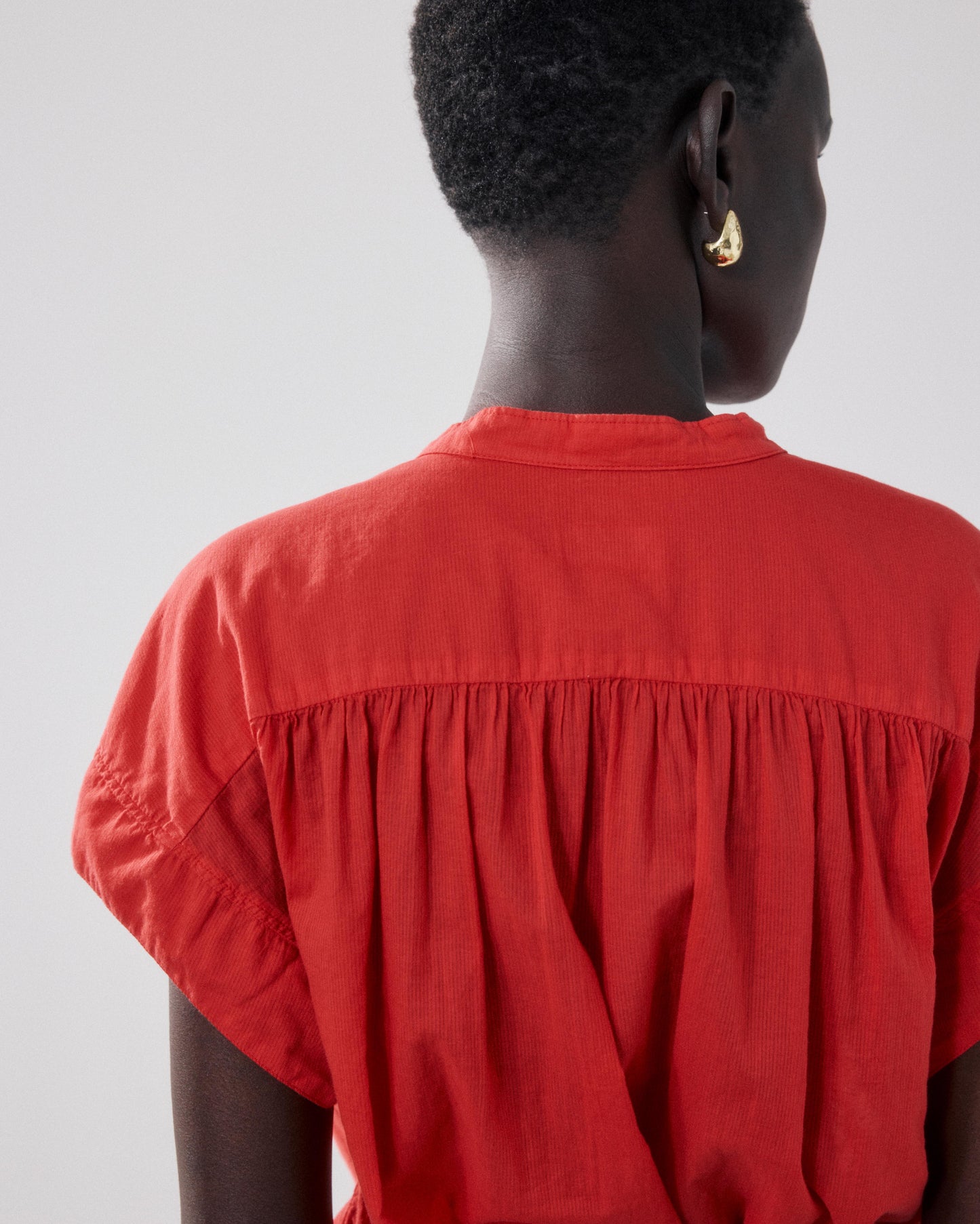 Women's Red Cotton Shirt Casta BFCD611-32