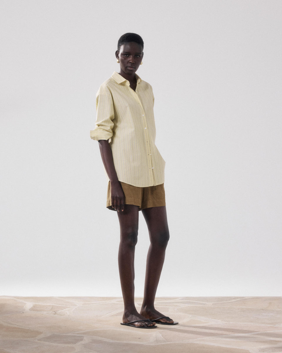 Charlot Women's Yellow & Brown Poplin Shirt - Image alternative