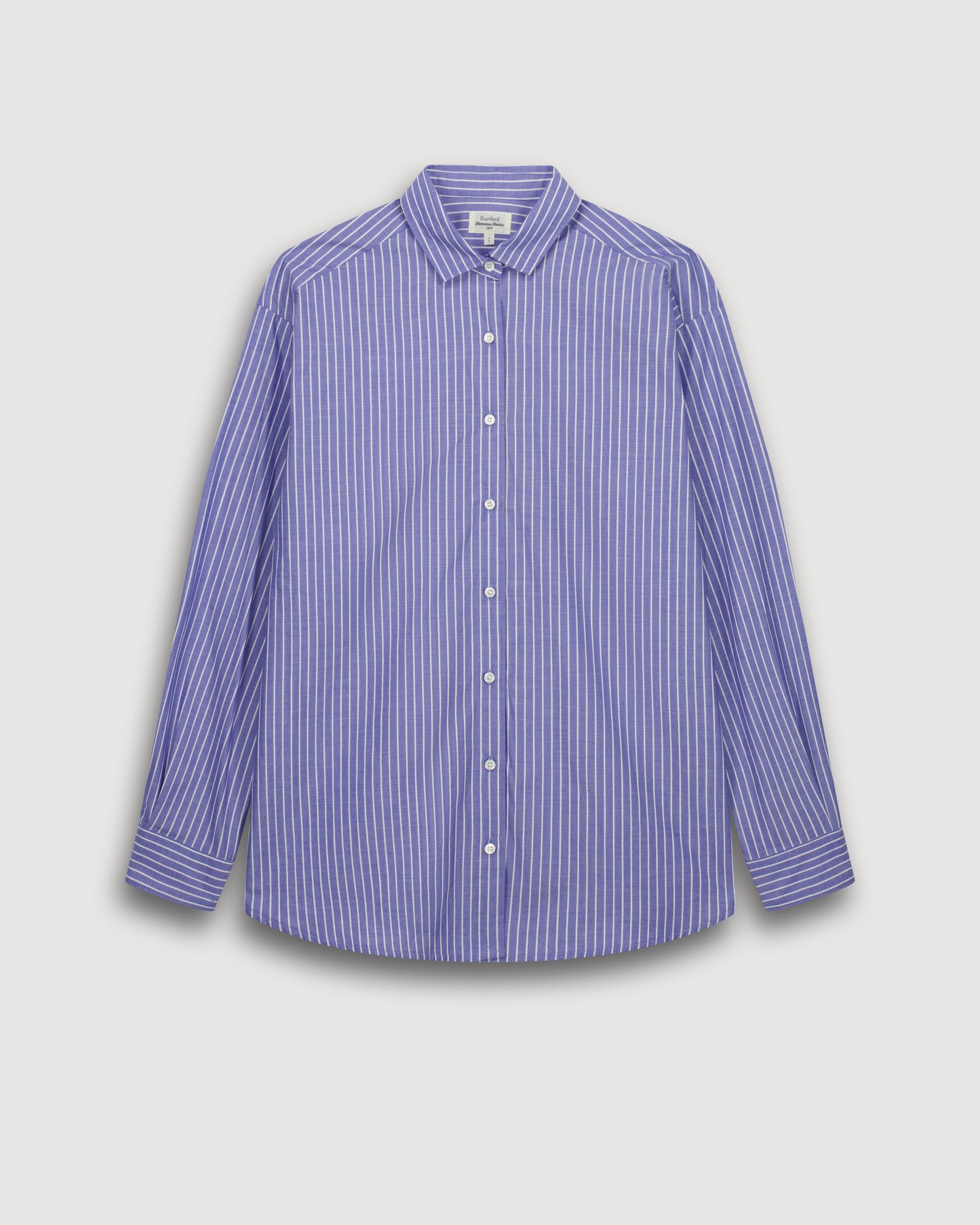 Chemise Femme en Popeline Bleu & Blanc Charlot