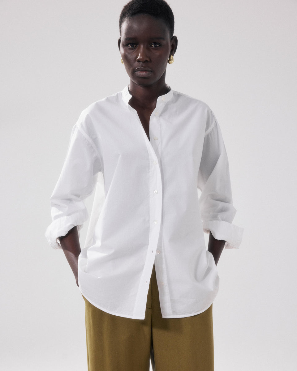 Cristal Women's White Poplin Shirt - Image principale