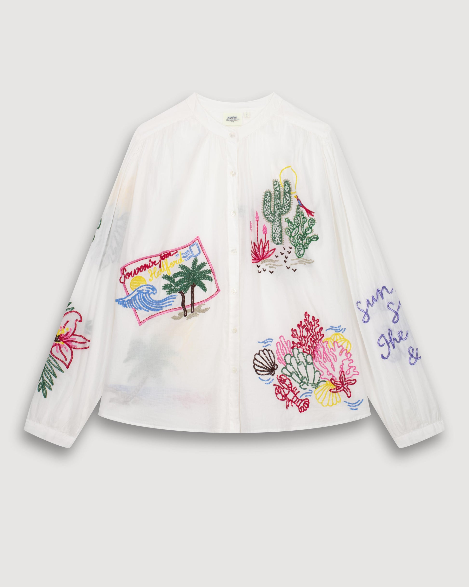 Chemise Femme en Voile De Coton Ecru Cielo