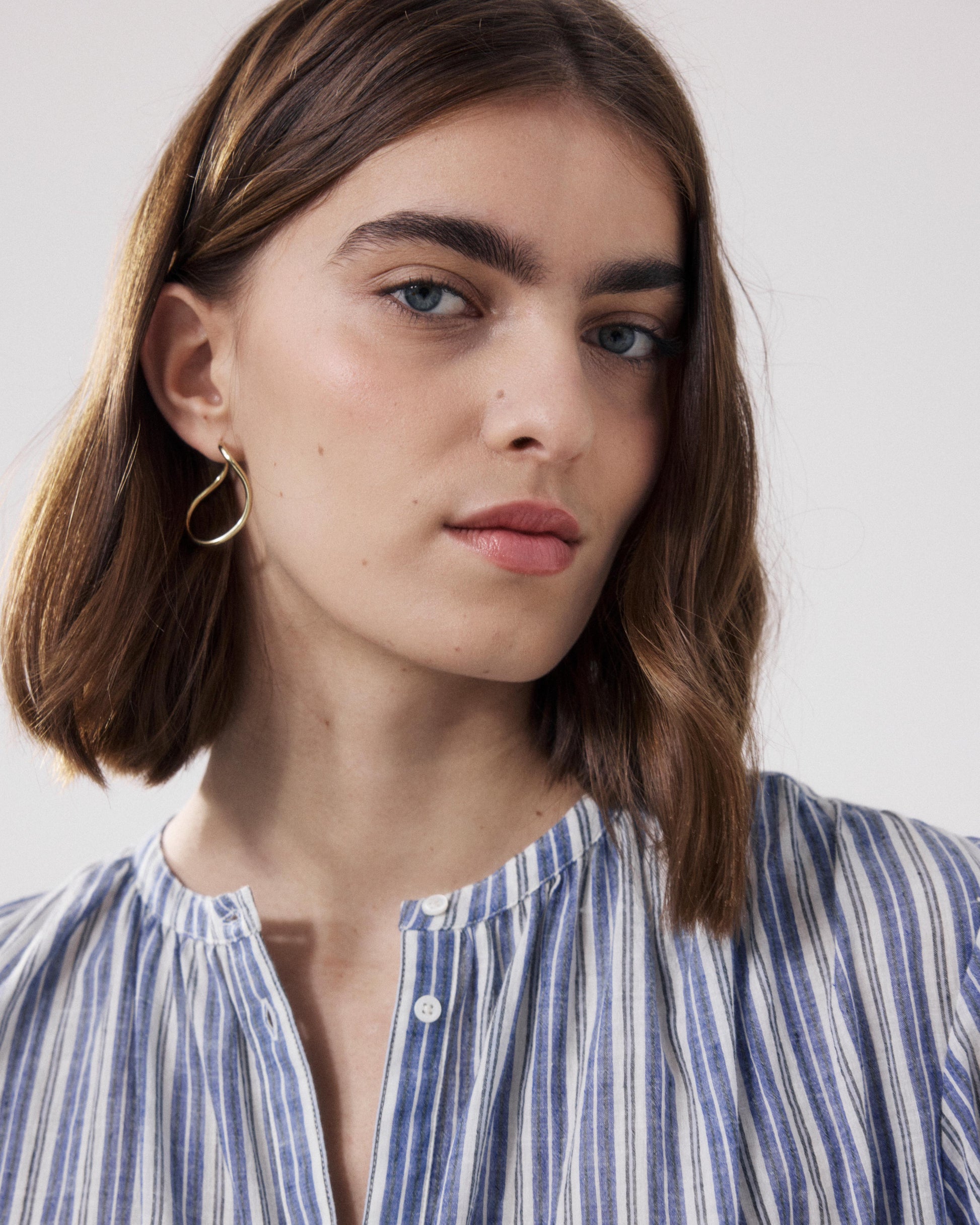 Clayton Blue Cotton Women's Shirt BFCW554-01