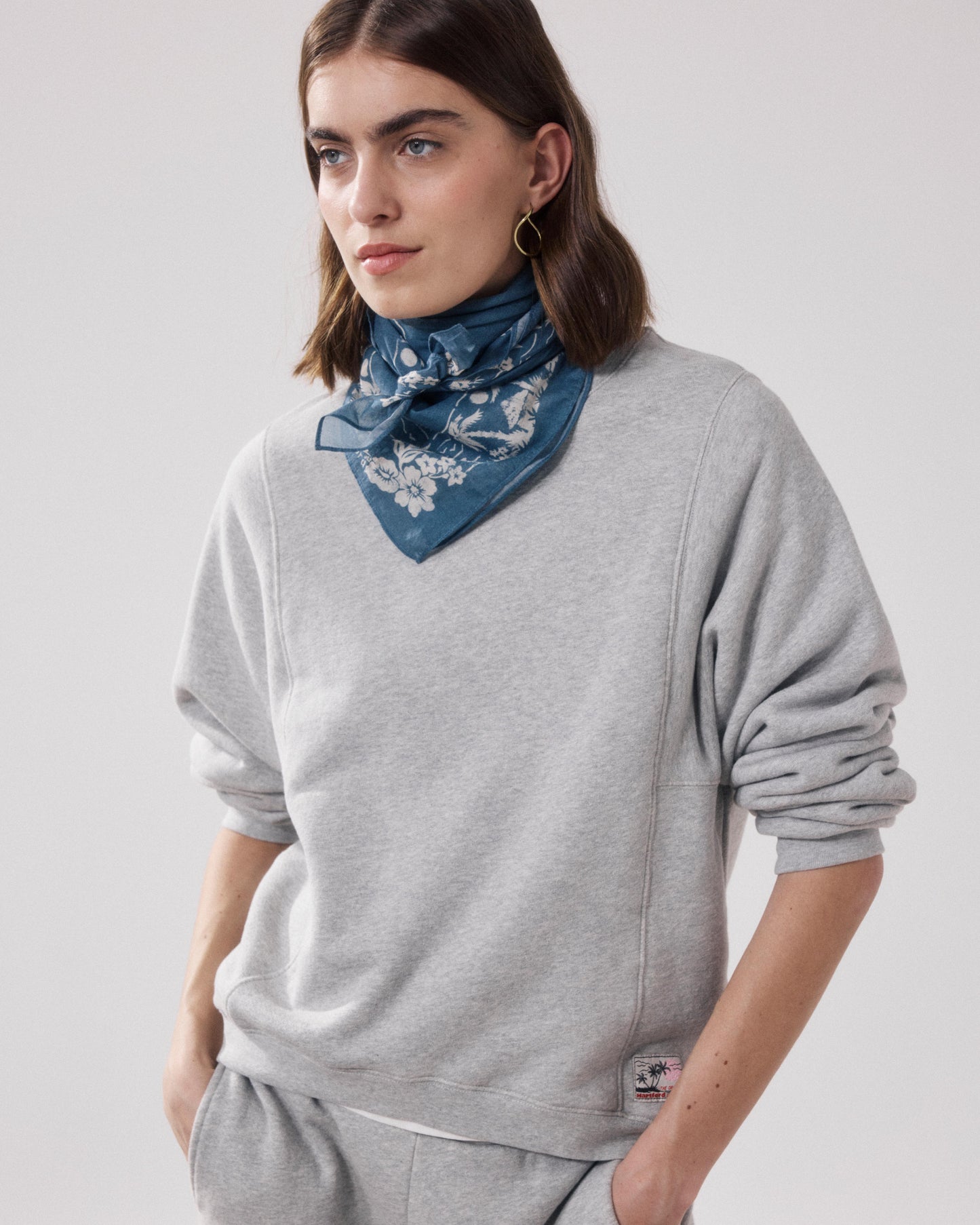 Women's Denim Blue Cotton Bandana Surfer BFDA715-02