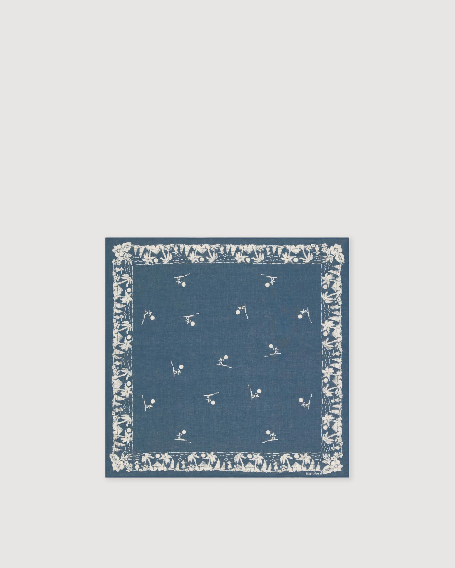 Bandana Femme en Coton Bleu Denim Surfer