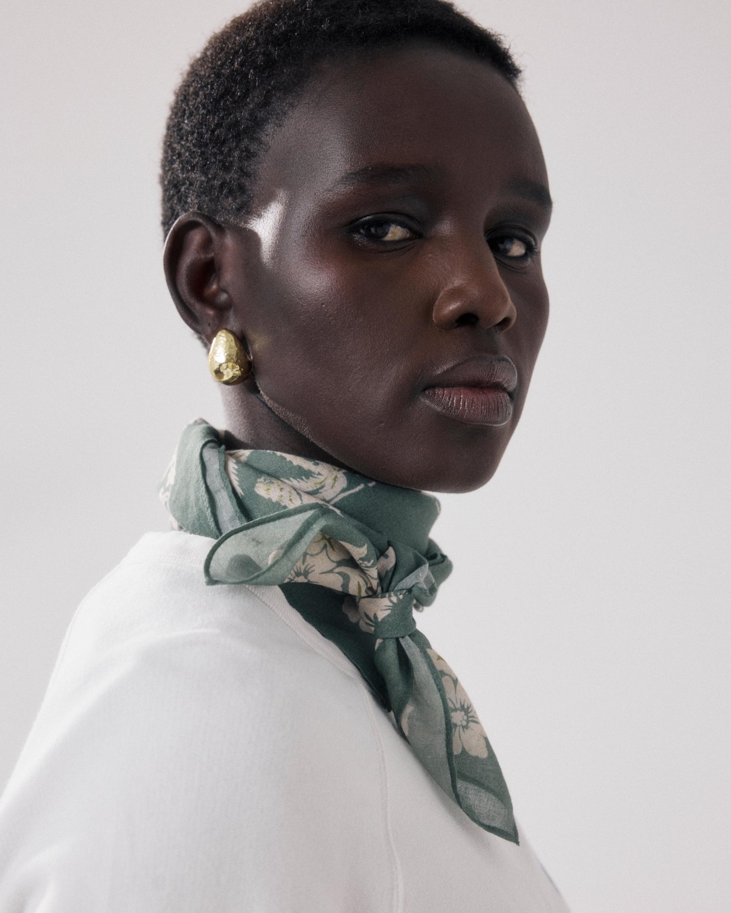 Bandana Femme en Coton Vert Jade Surfer