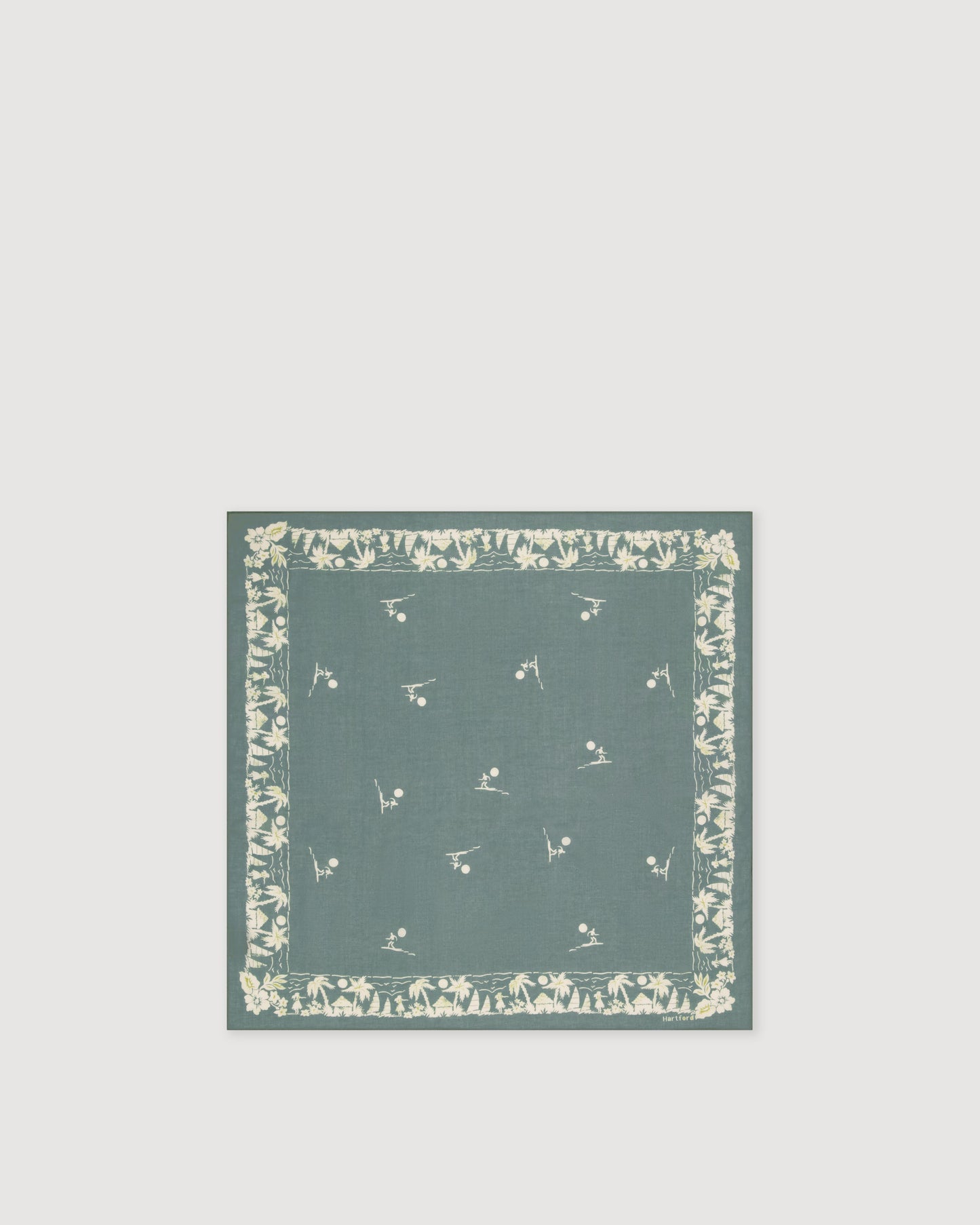 Bandana Femme en Coton Vert Jade Surfer