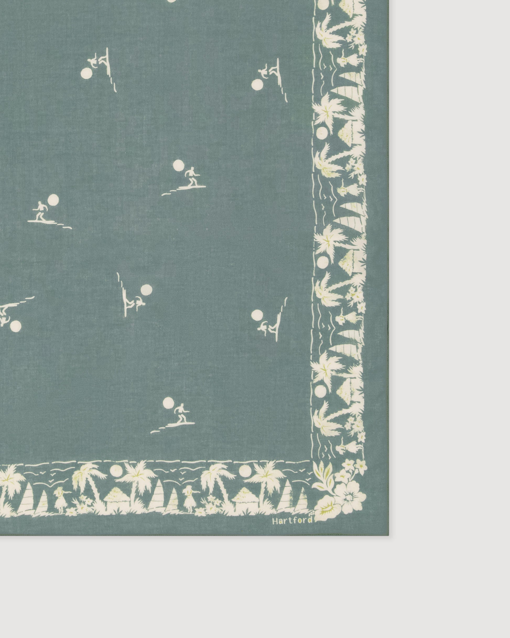 Bandana Femme en Coton Vert Jade Surfer