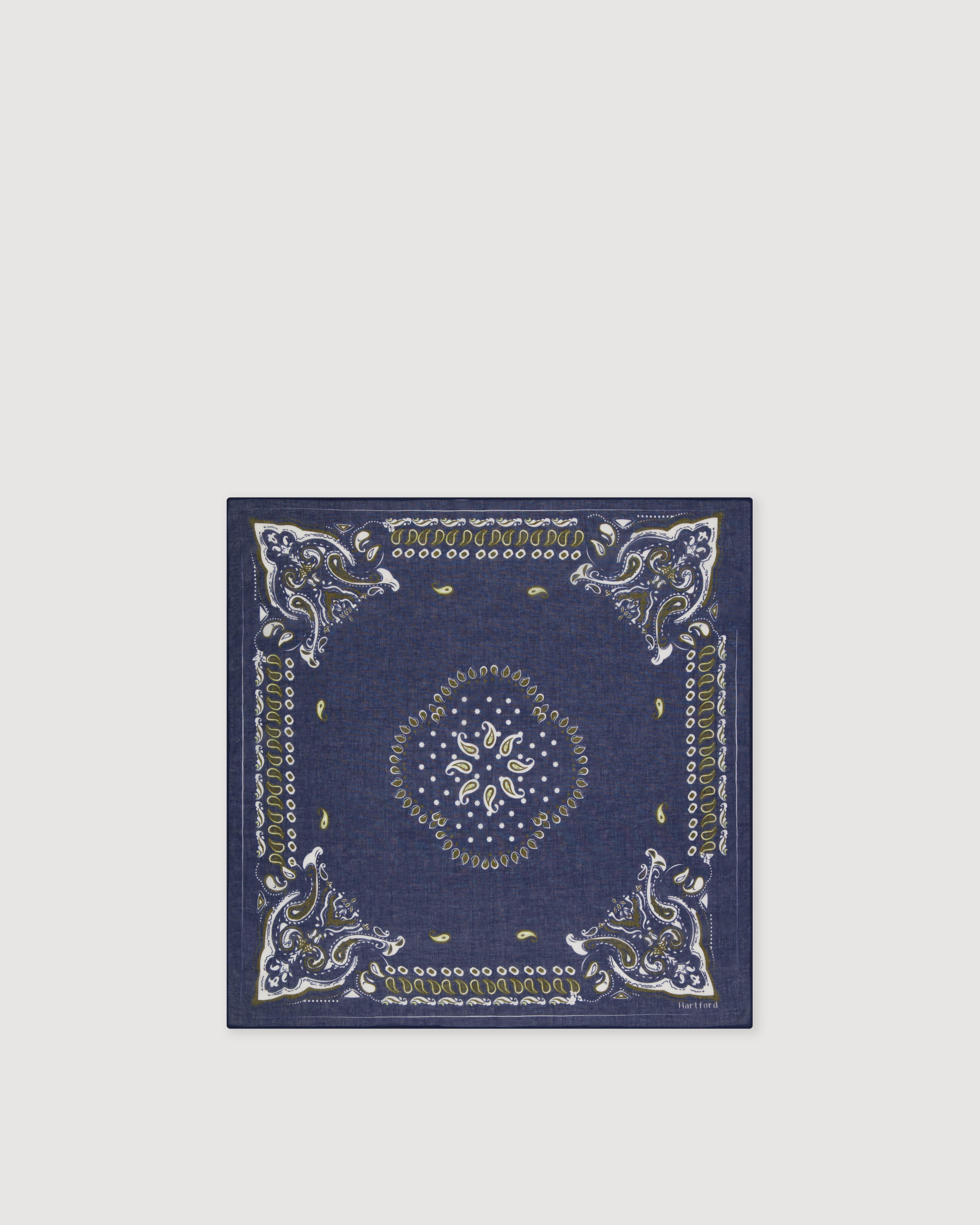Paisley Women's Indigo Blue Cotton Bandana BFDB716-01 - Women's
