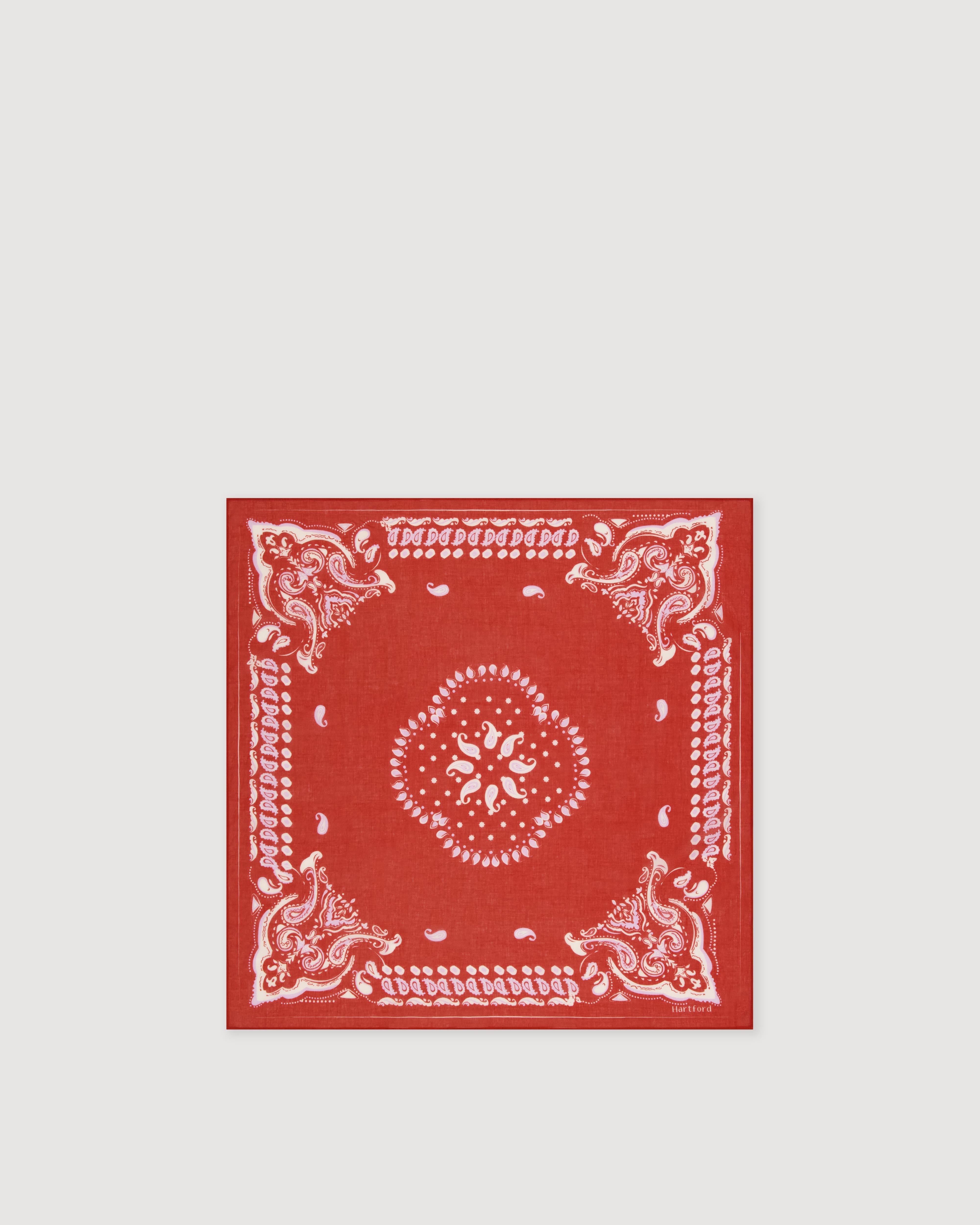 Bandana Donne Cotone Rosso Paisley BFDB716-03 - Bandana Donne