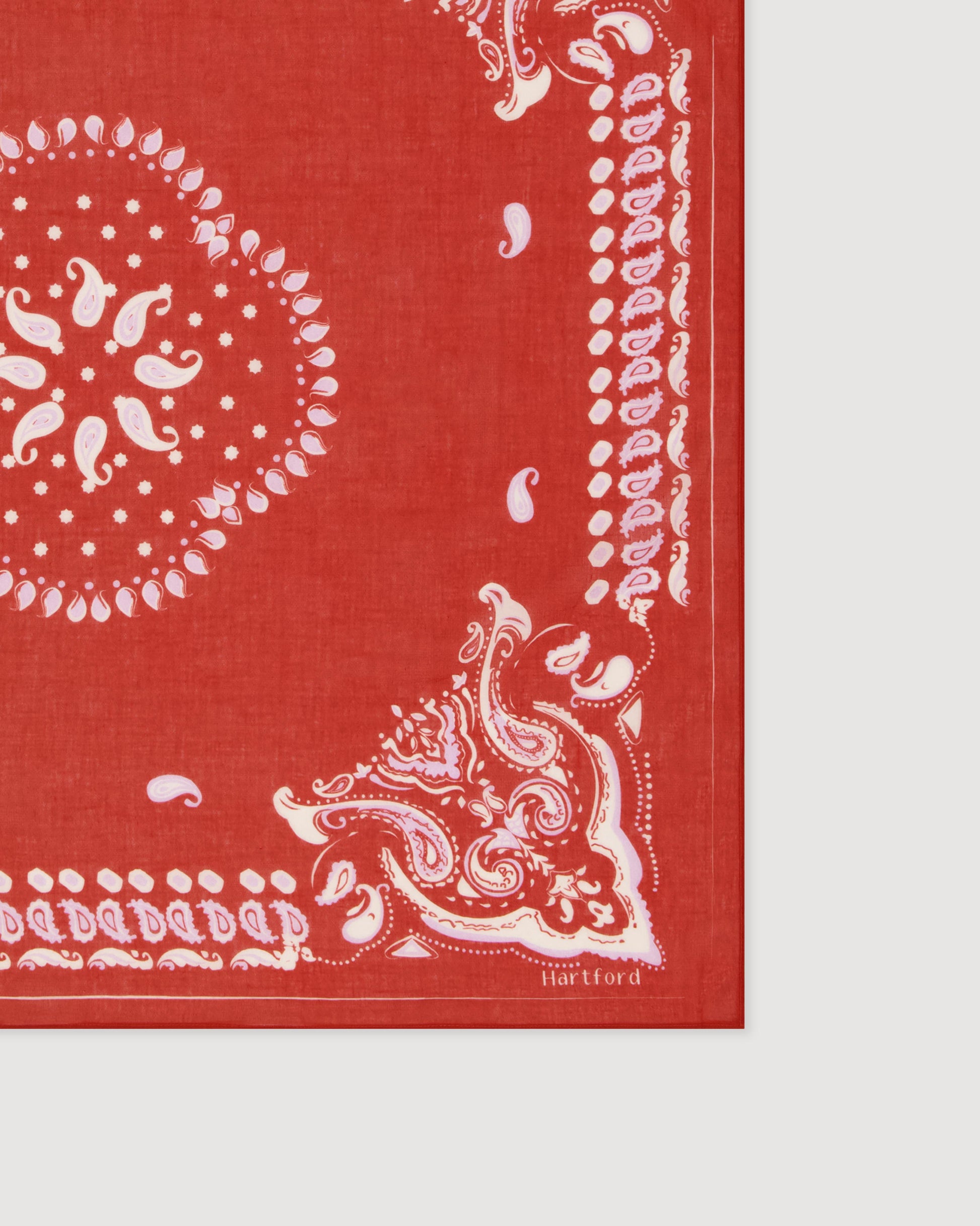 Bandana Femme en Coton Rouge Paisley