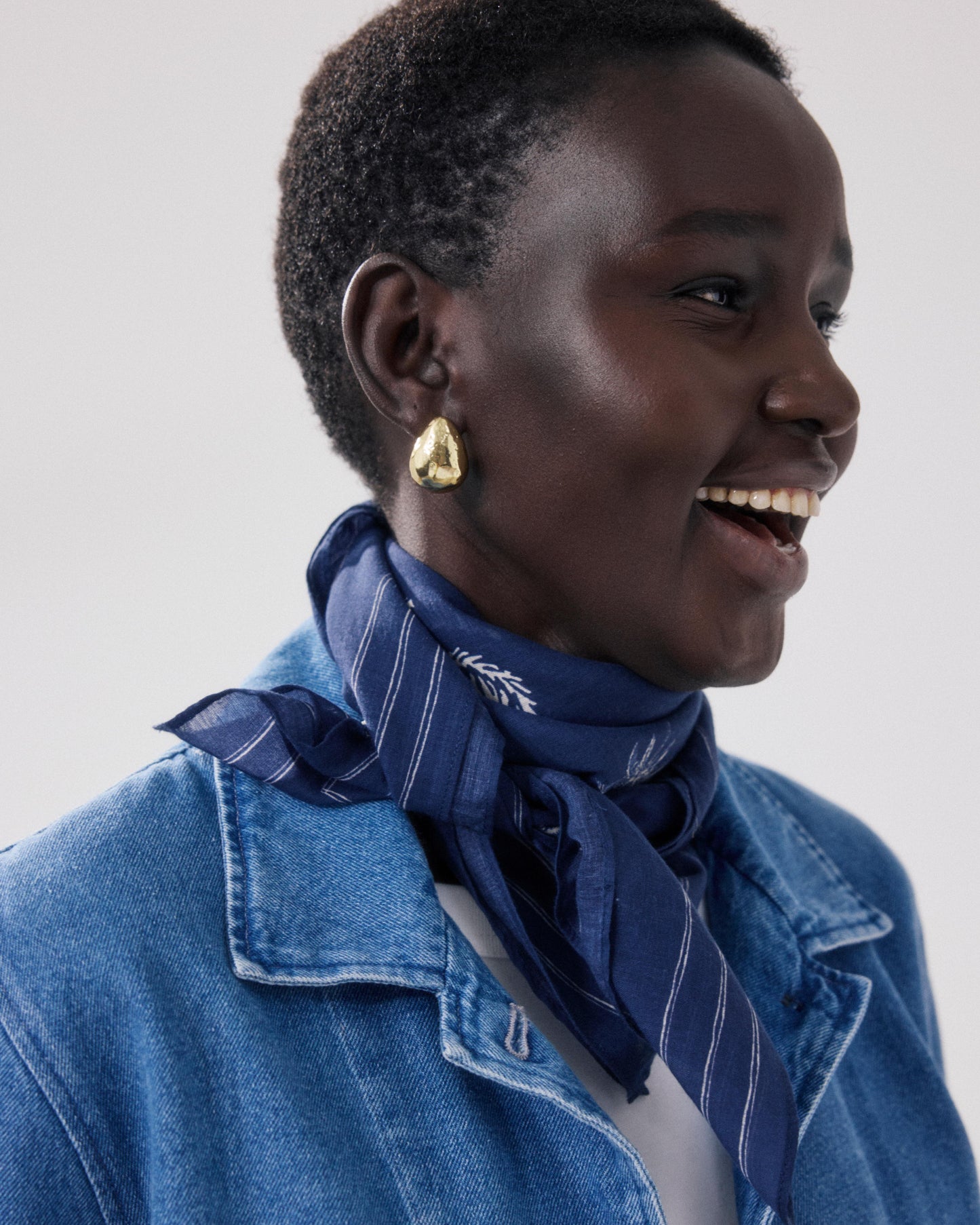 Women's Indigo Blue Cotton Bandana Sunseekers BFDC717-02