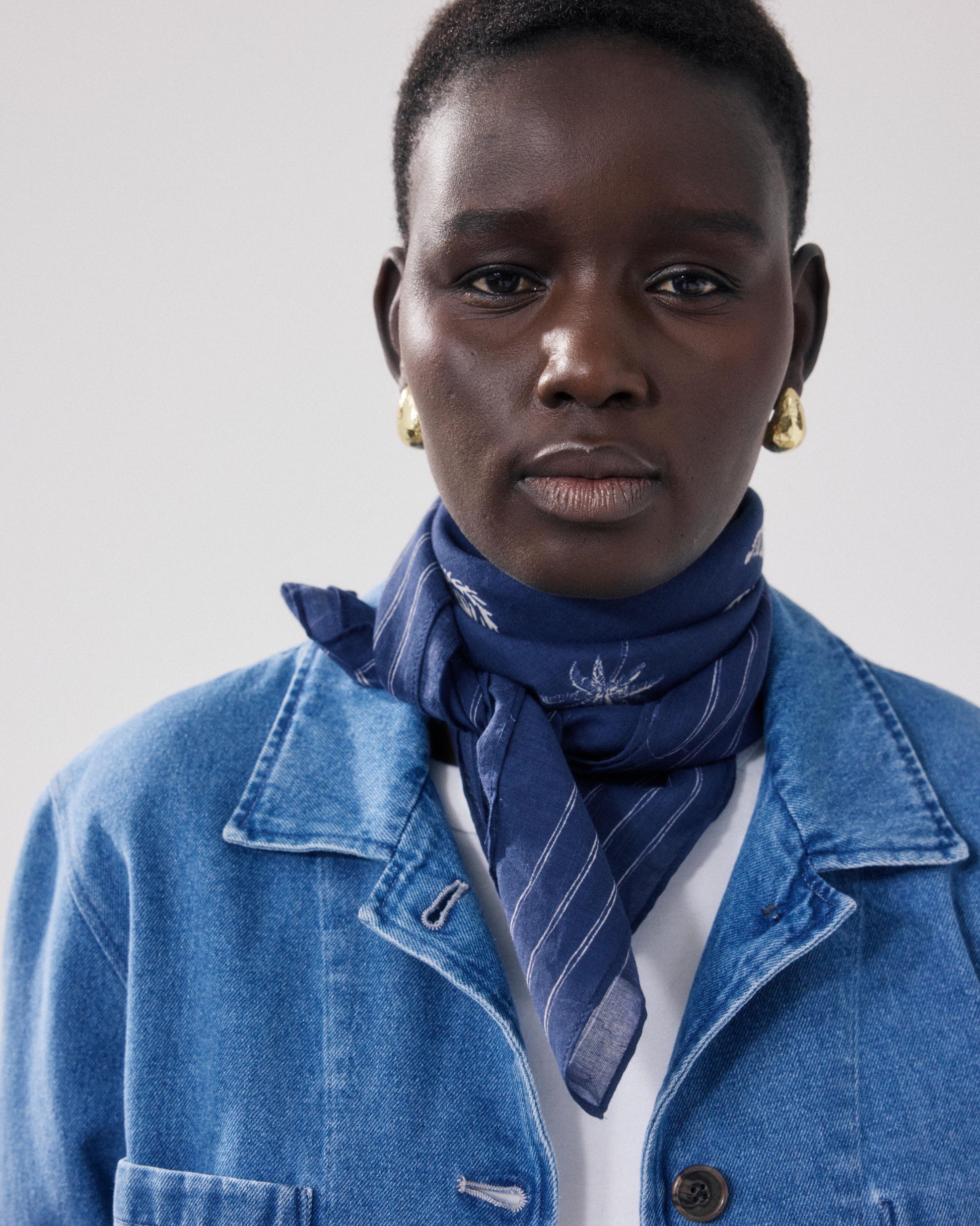 Women's Indigo Blue Cotton Bandana Sunseekers BFDC717-02