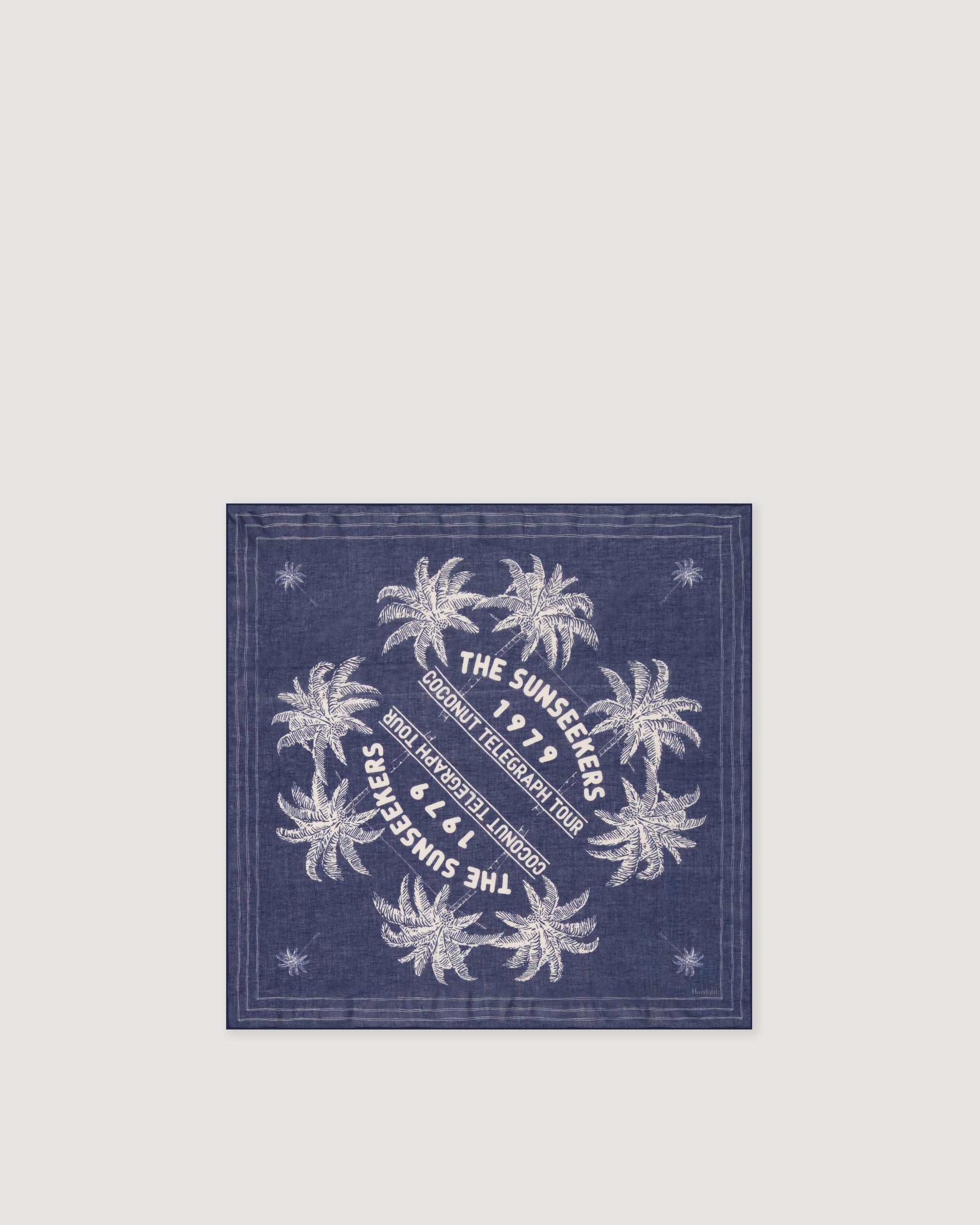 Bandana Femme en Coton Bleu Indigo Sunseekers