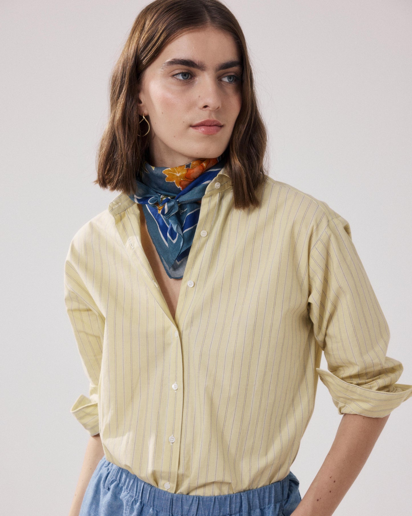 Bandana Femme en Coton Bleu Denim Costa Rica