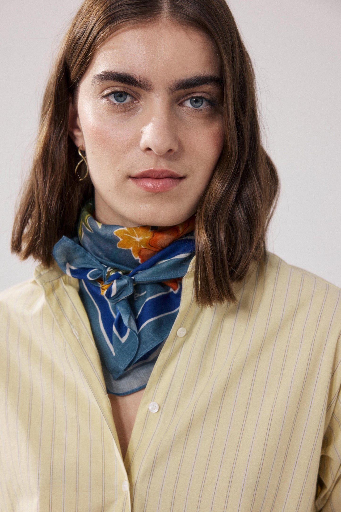 Bandana Femme en Coton Bleu Denim Costa Rica