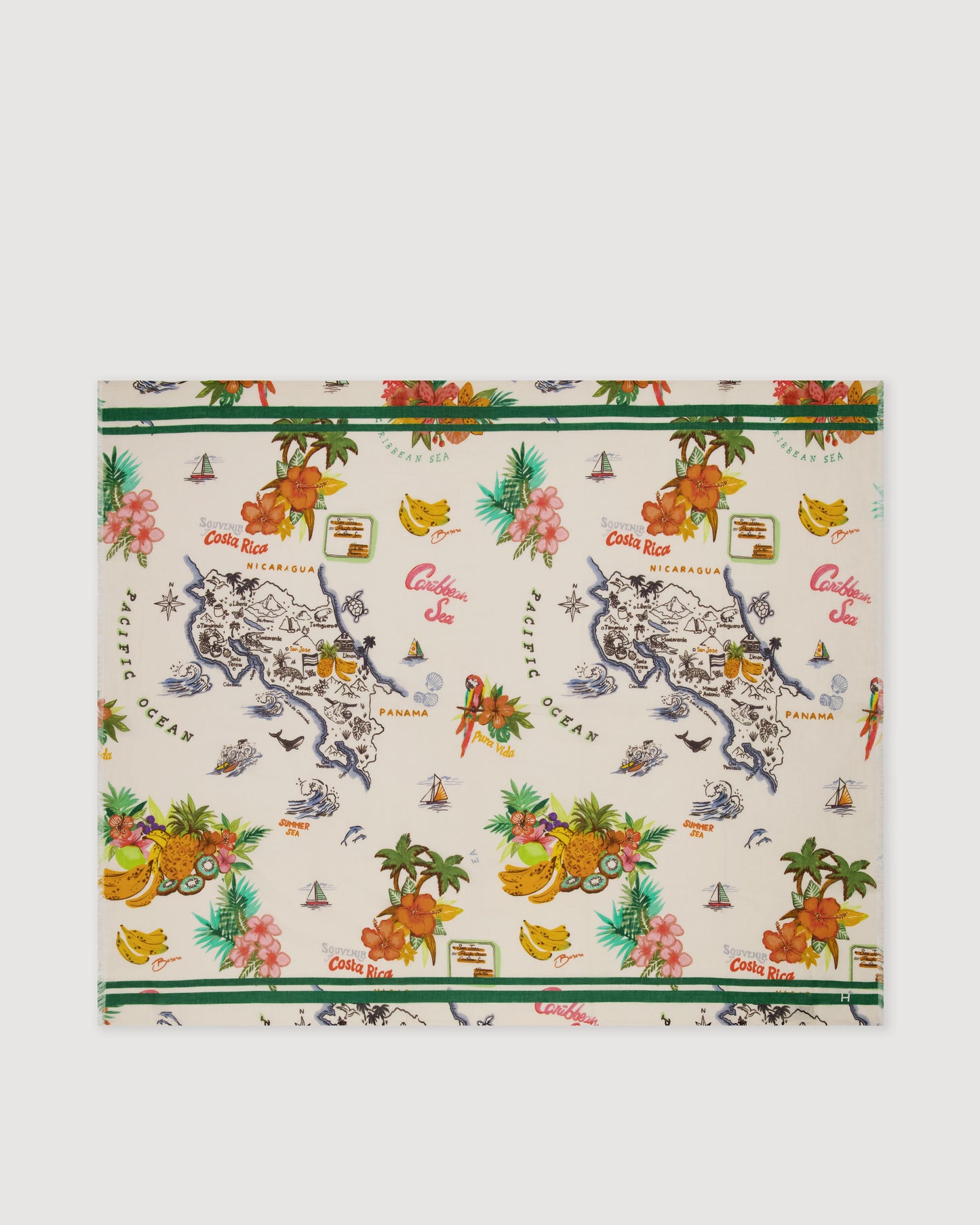 Sarong Femme en Coton Multicouleur Costa Rica