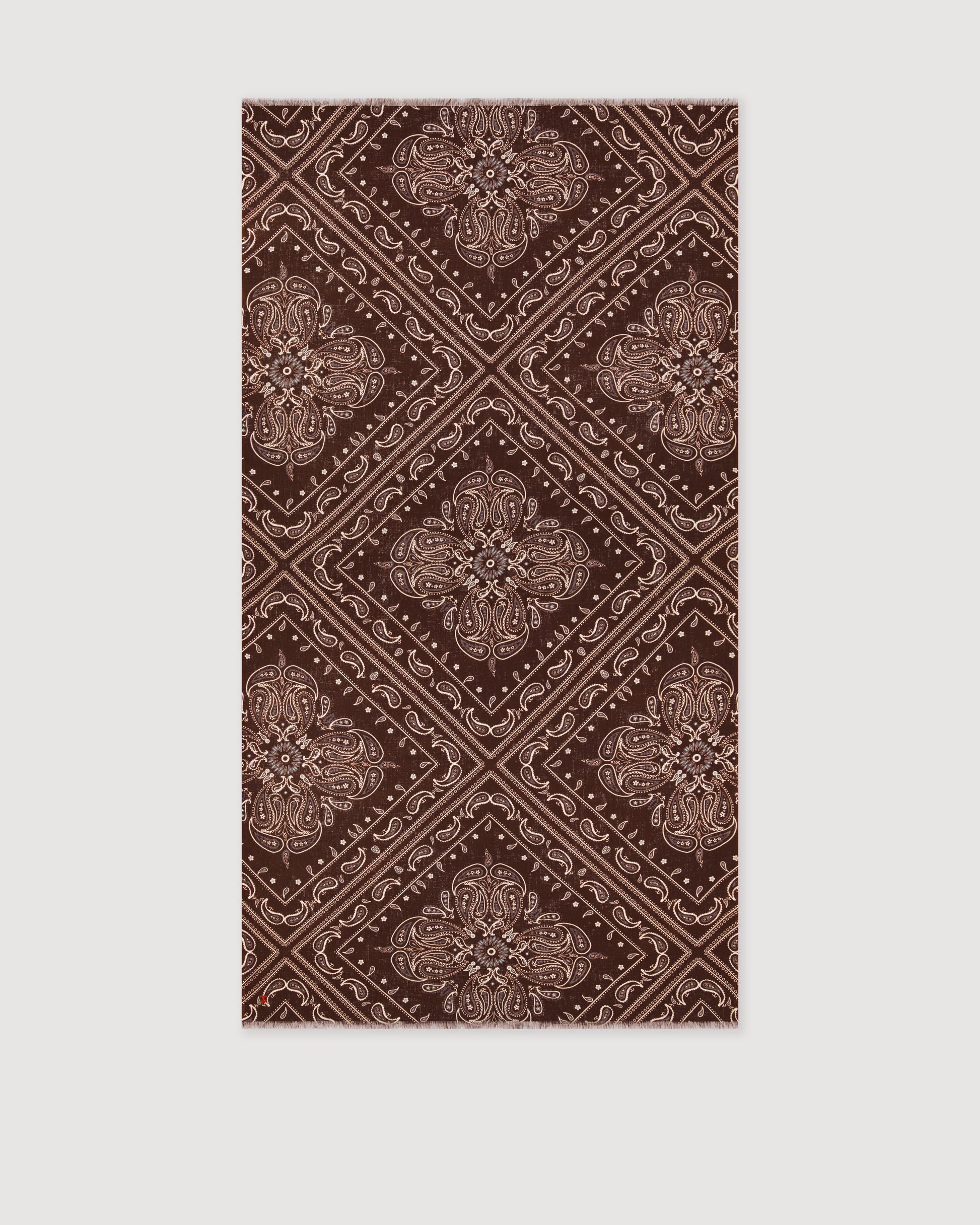 Sarong Femme en Coton Marron Bandana