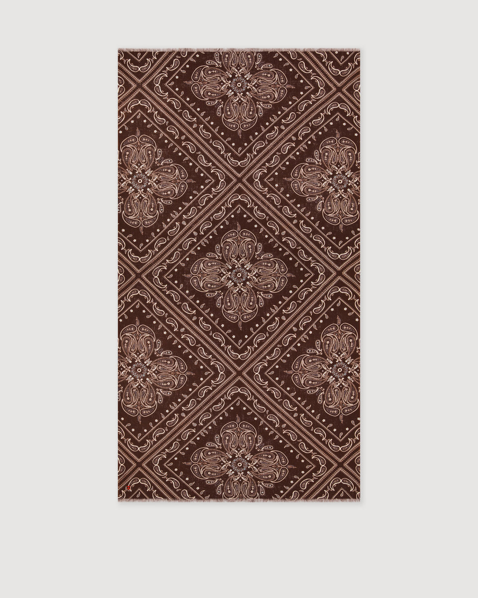 Sarong de algodón marrón para mujer Bandana - Image 3