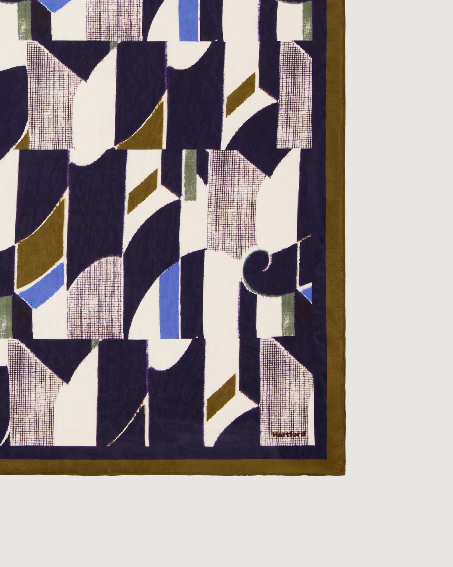 Bandana Femme en Soie Bleu Marine Japan