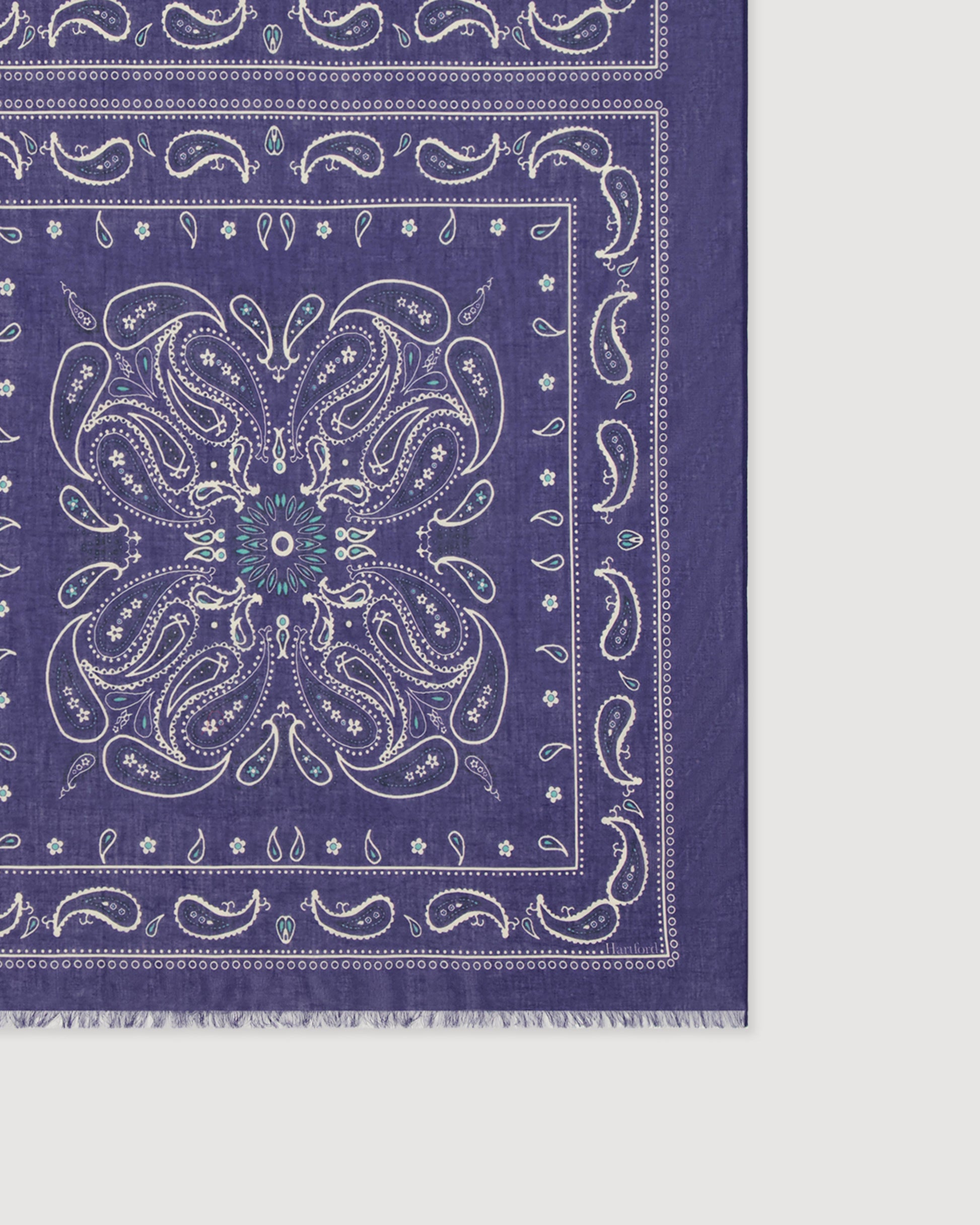 Bandana Femme en Coton Bleu Indigo