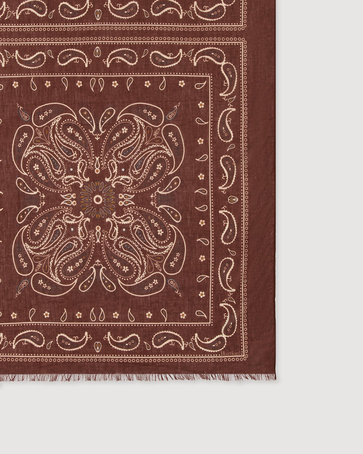 Bandana Femme en Coton Marron