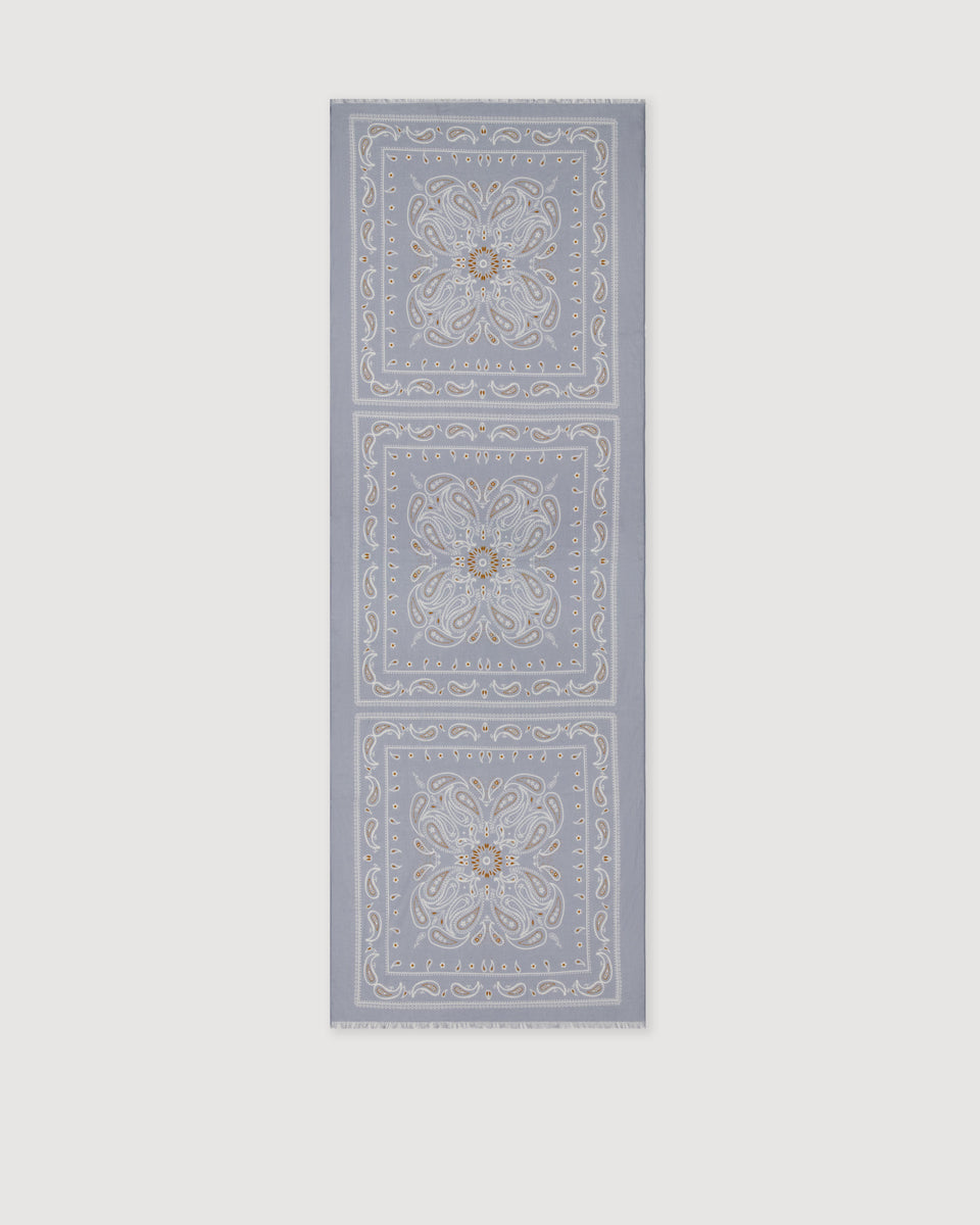 Bandana de algodón azul claro para mujer - Image 3