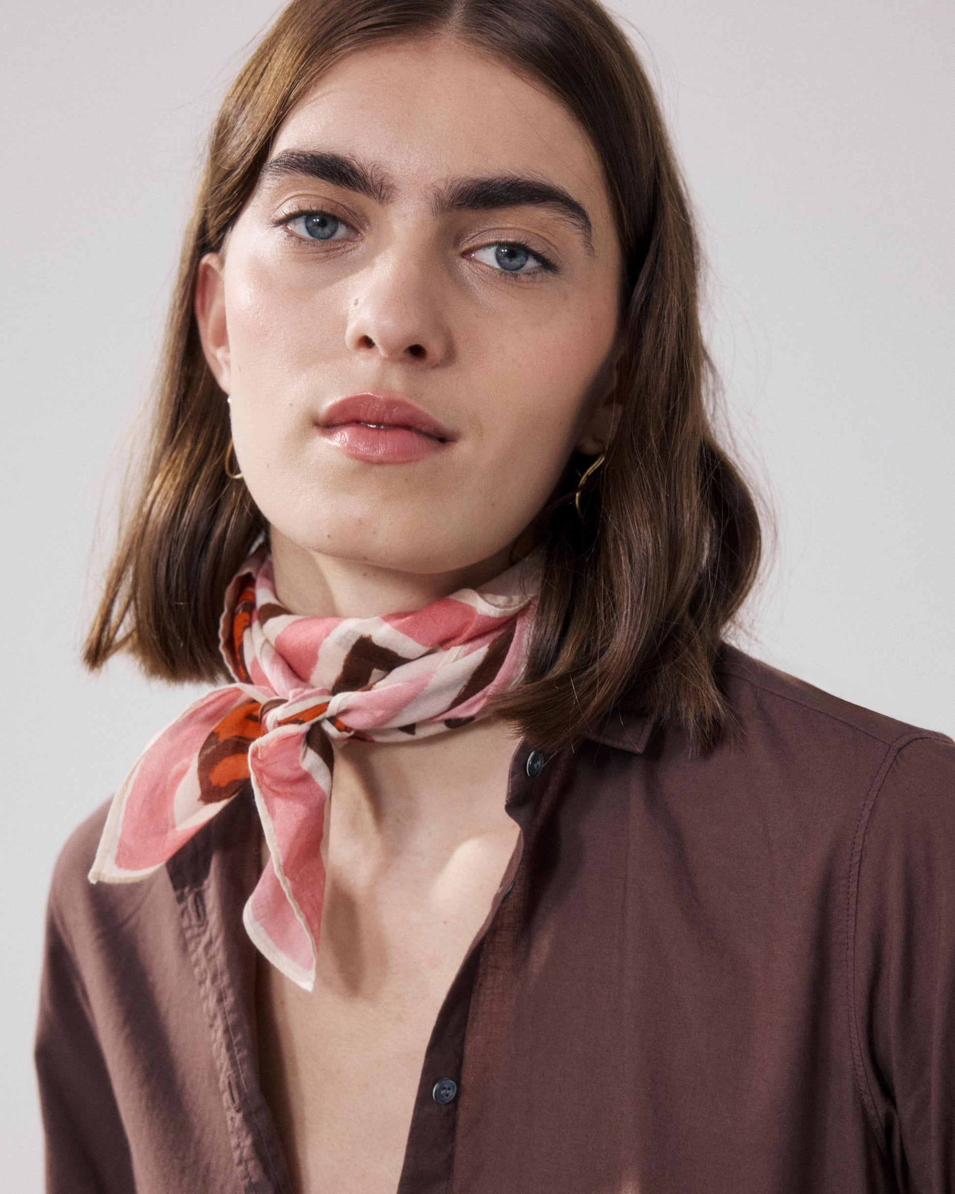 Women's Hibiscus Pink Cotton Bandana BFDL720-03