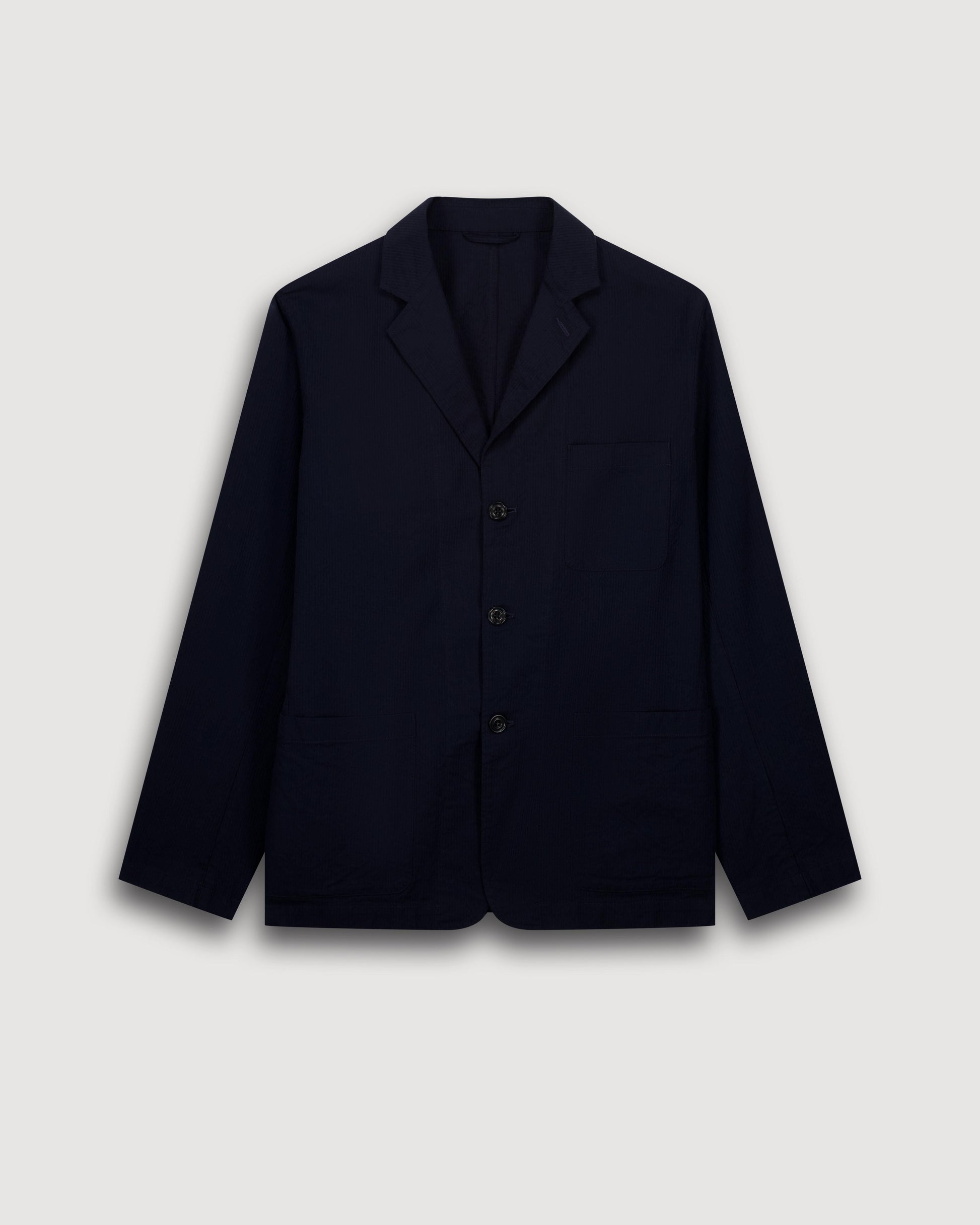Veste Homme en Seersucker Bleu Marine Julian BFE1113-01