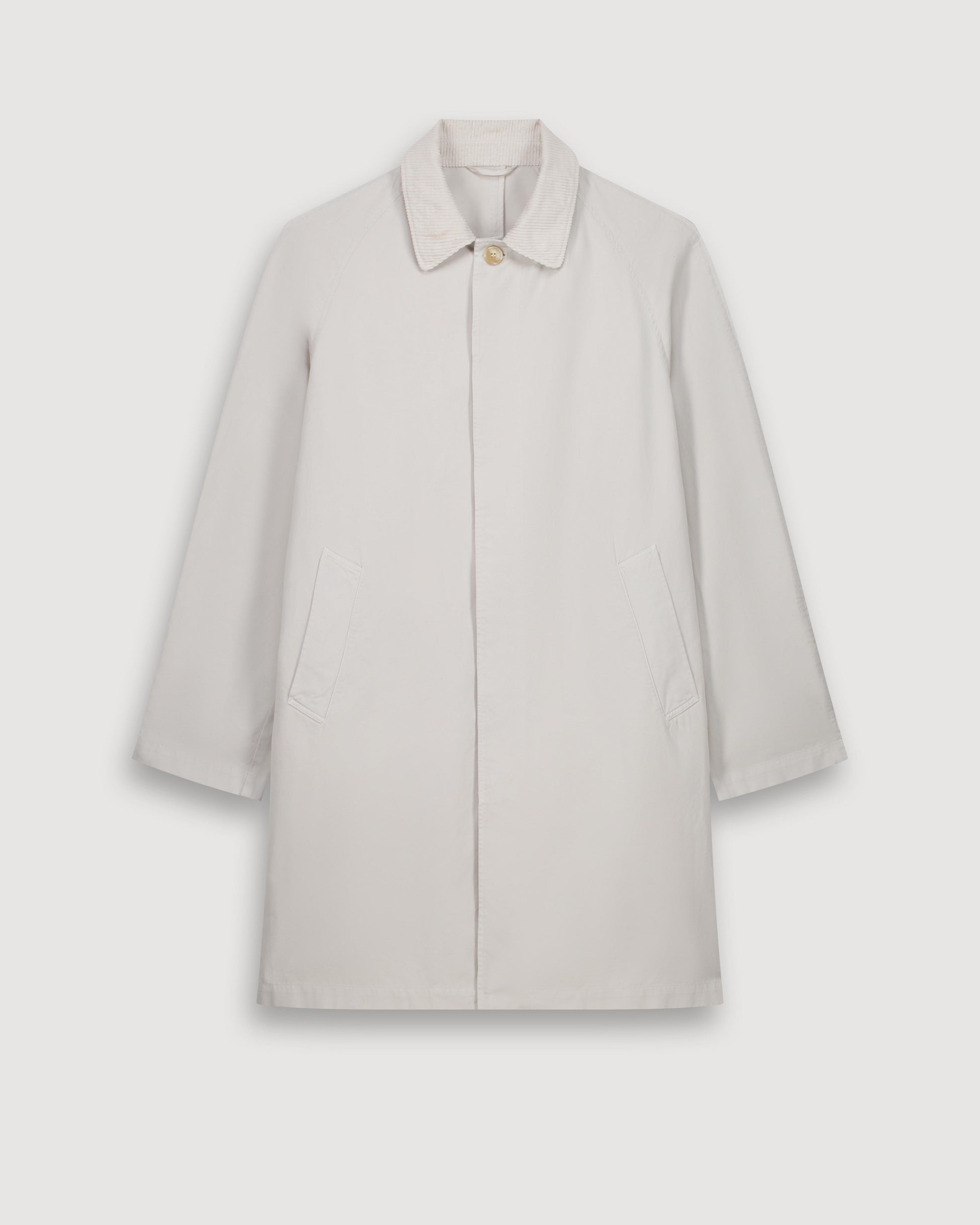 Manteau Homme en Gabardine de Coton Beige Cooler BFE2127-52