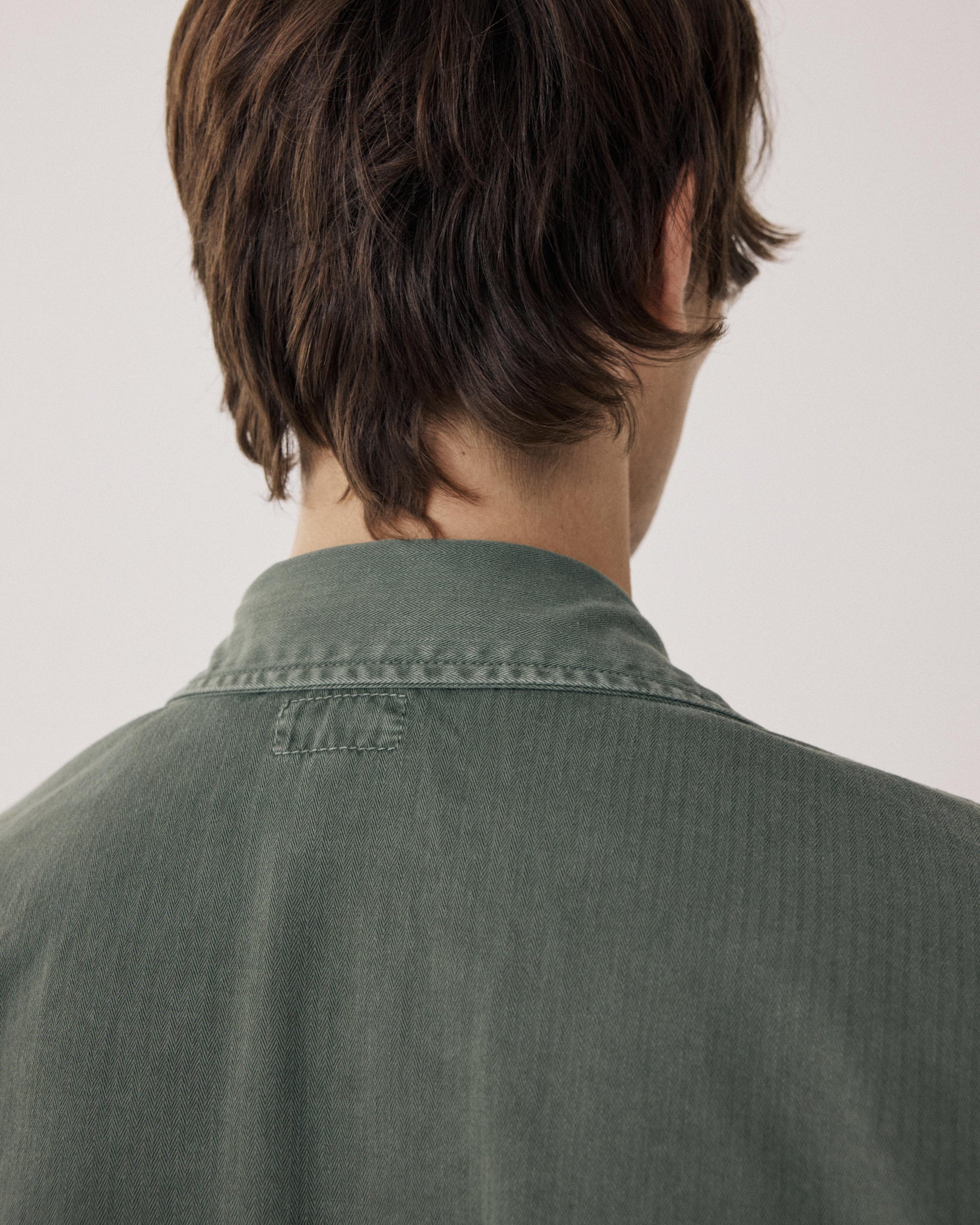 Veste Homme en Coton à Chevrons Vert Militaire Dar BFE5124-02