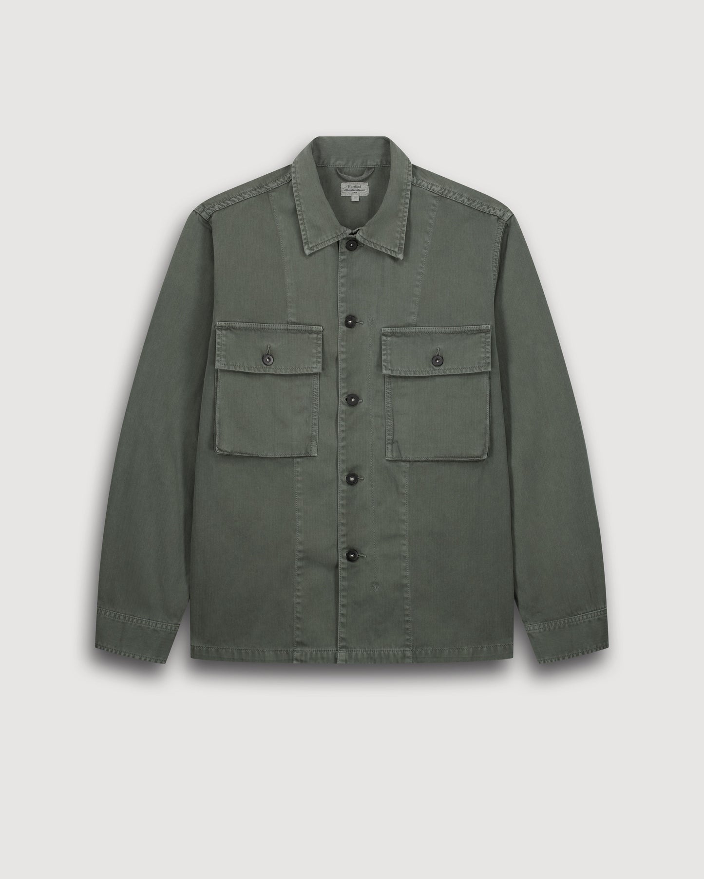 Veste Homme en Coton à Chevrons Vert Militaire Dar BFE5124-02