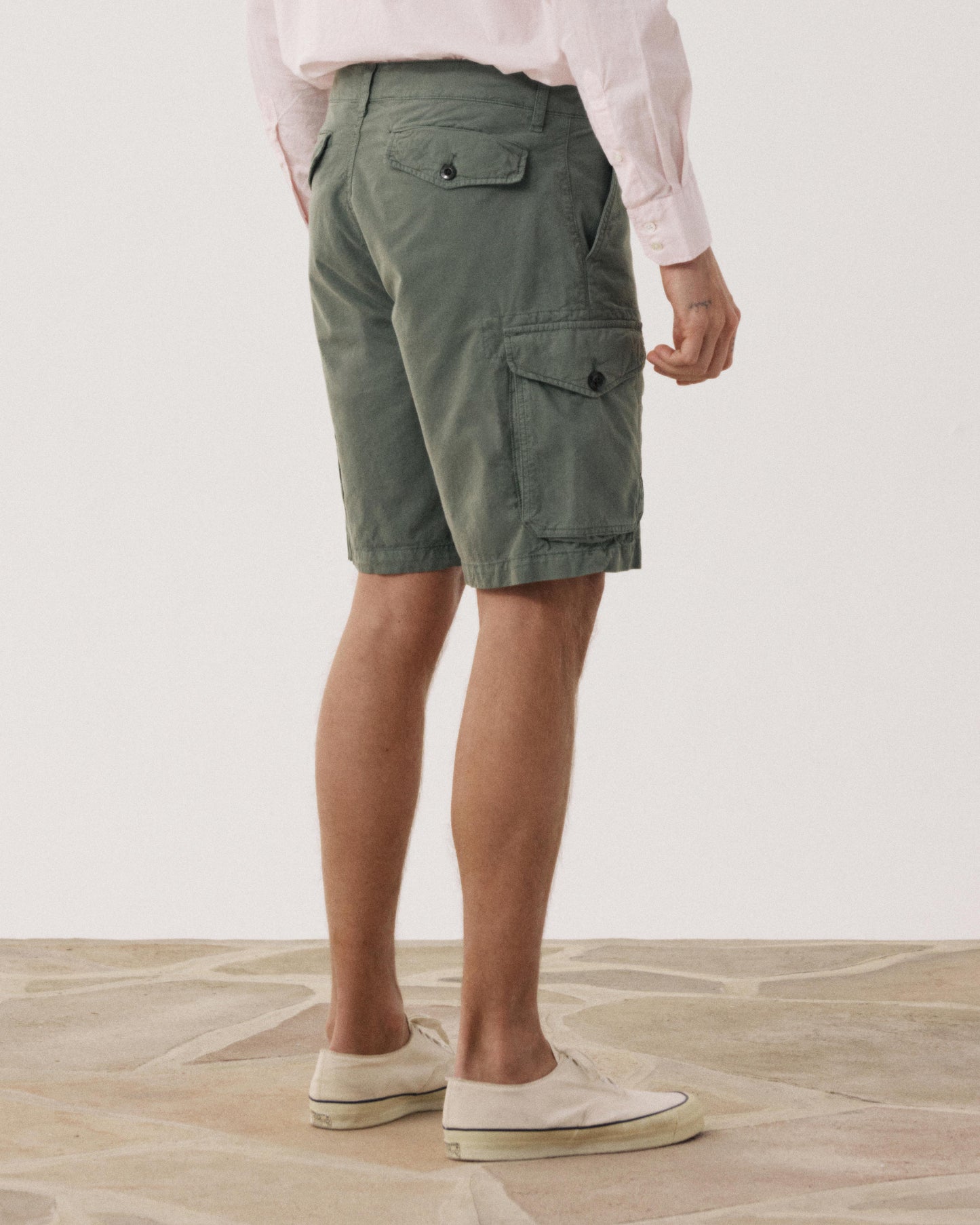 Men's Military Green Chino Shorts Battle BFF1123-02