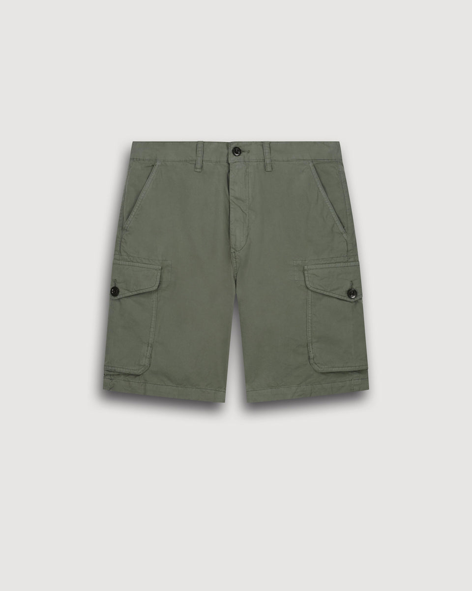 Short de chino verde militar para hombre Battle - Image 3