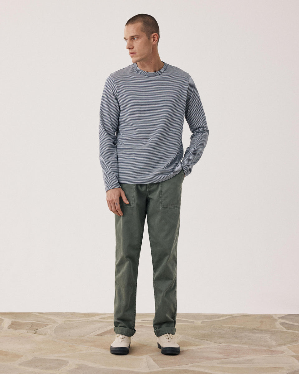 Pantalones Hombre en Algodón Espiga Verde militar Fatigue - Image principale