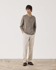 Pantalon Homme en Coton à Chevrons Beige Taos BFF5124-04