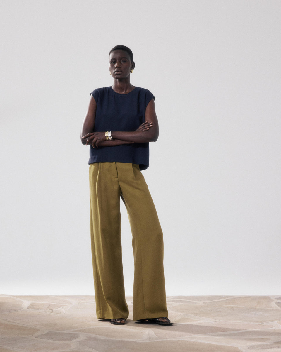 Top Mujer en Crepé Bleu Nuit Howi - Image alternative