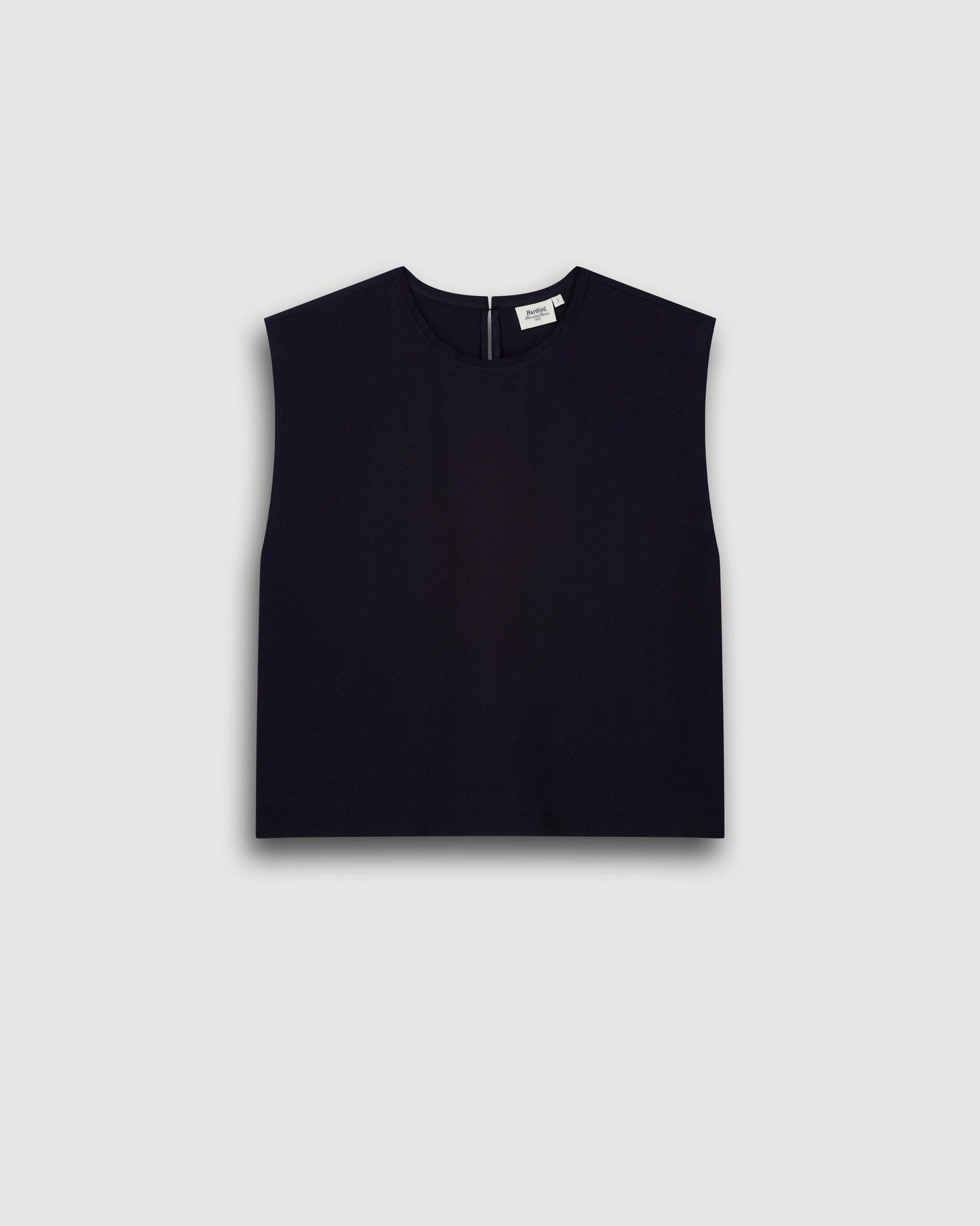 Top Femme en Crepe Bleu Nuit Howi