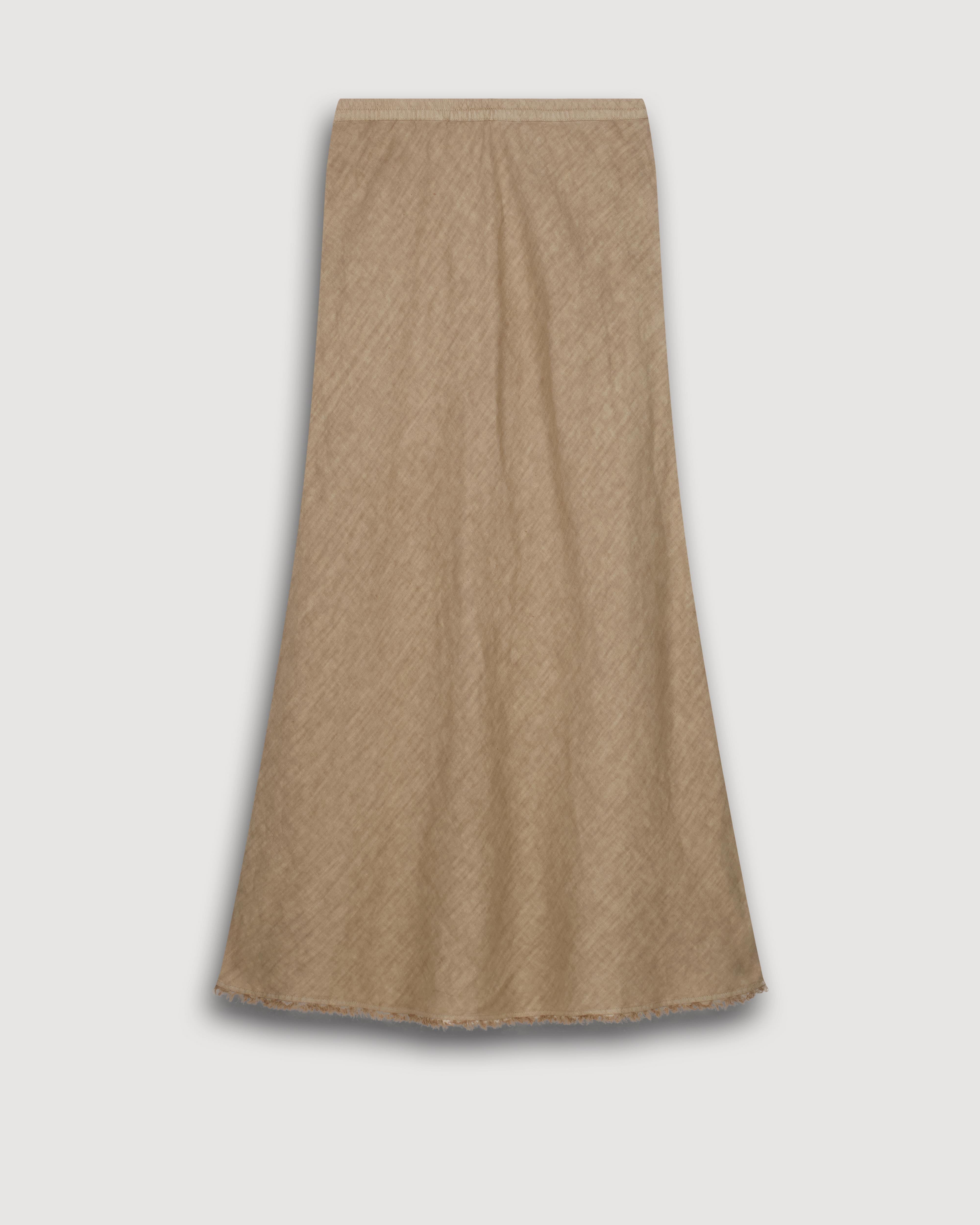 Julie Women's Beige Linen Skirt BFJG606-27 - Women's Skirt - Hartford