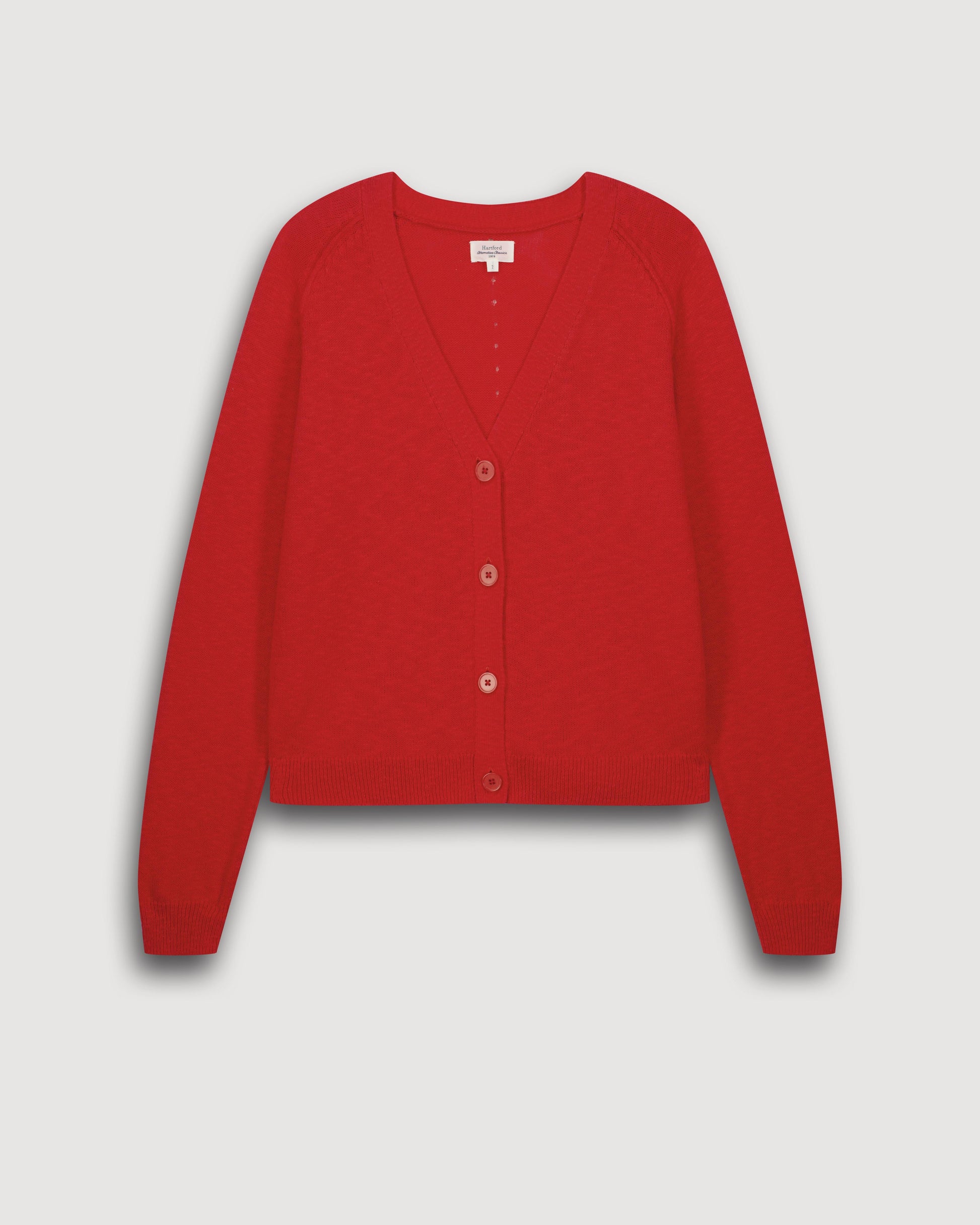 Cardigan Femme en Coton Flammé Rouge Montana