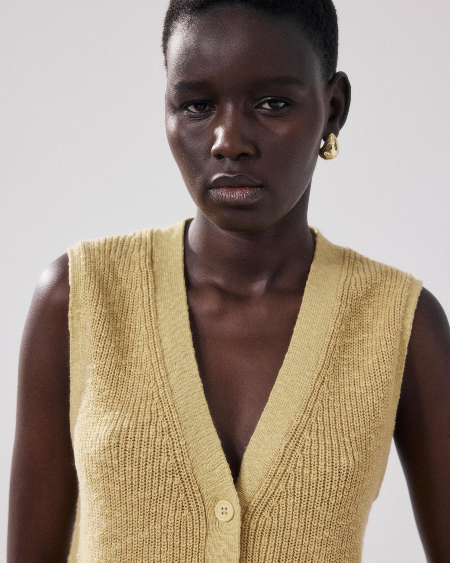 Women's Mustard Flamed Cotton Sweater Molka BFMK516-02