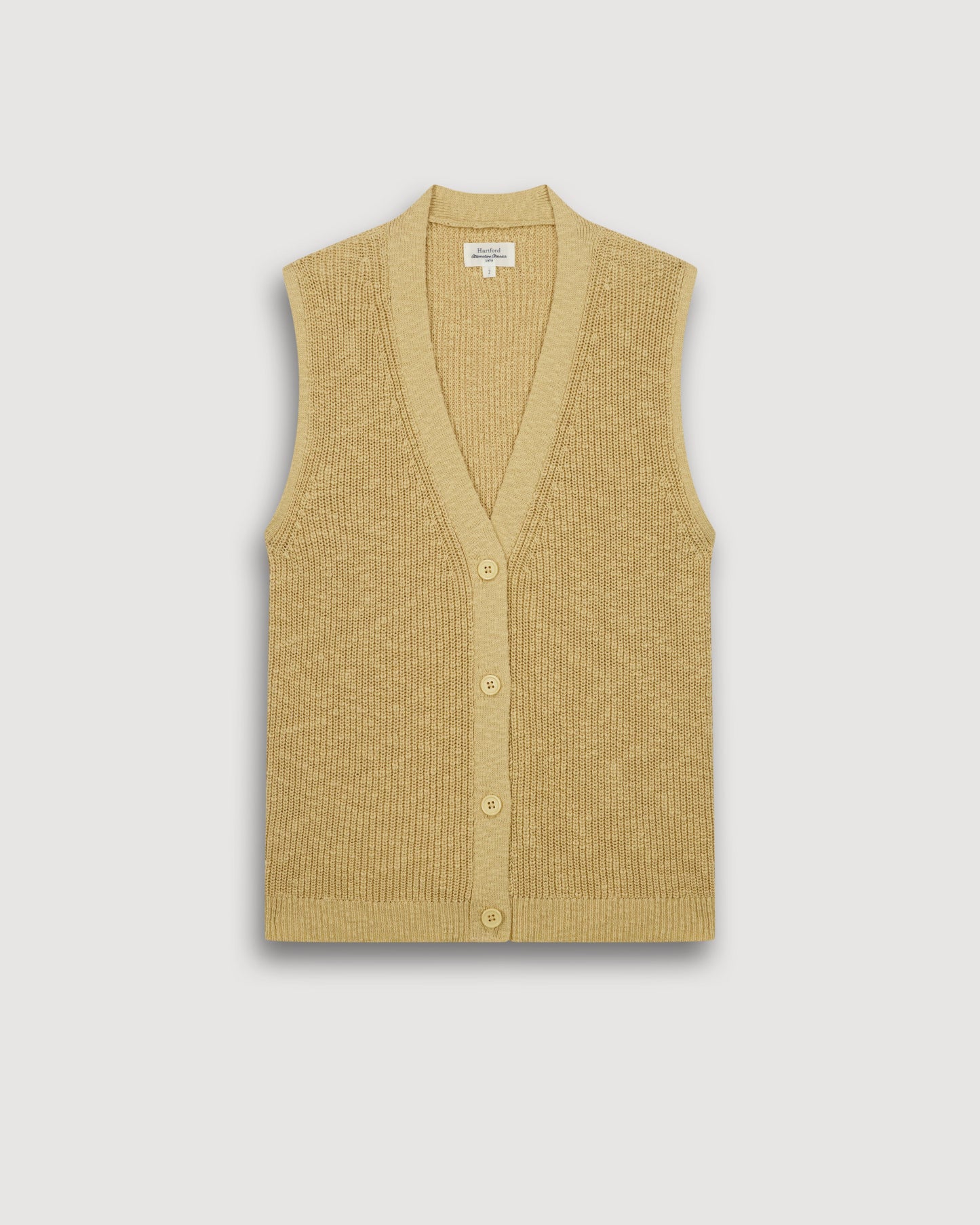 Pull Femme en Coton Flammé Moutarde Molka