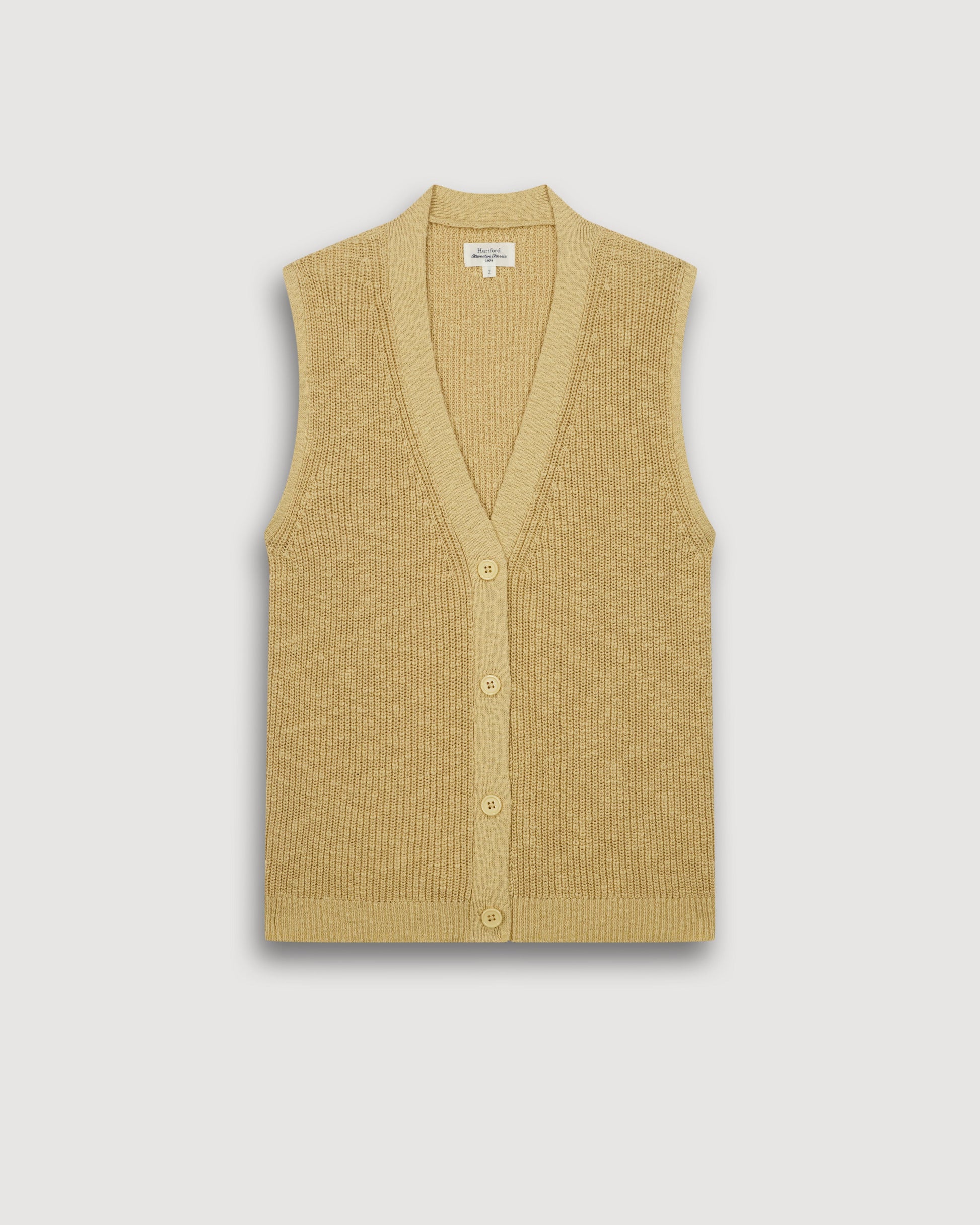 Pull Femme en Coton Flammé Moutarde Molka