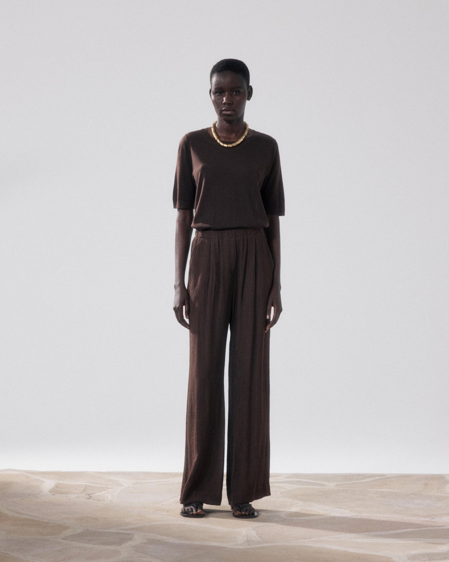 Women's Brown Merino Wool Sweater Matija BFMW518-02