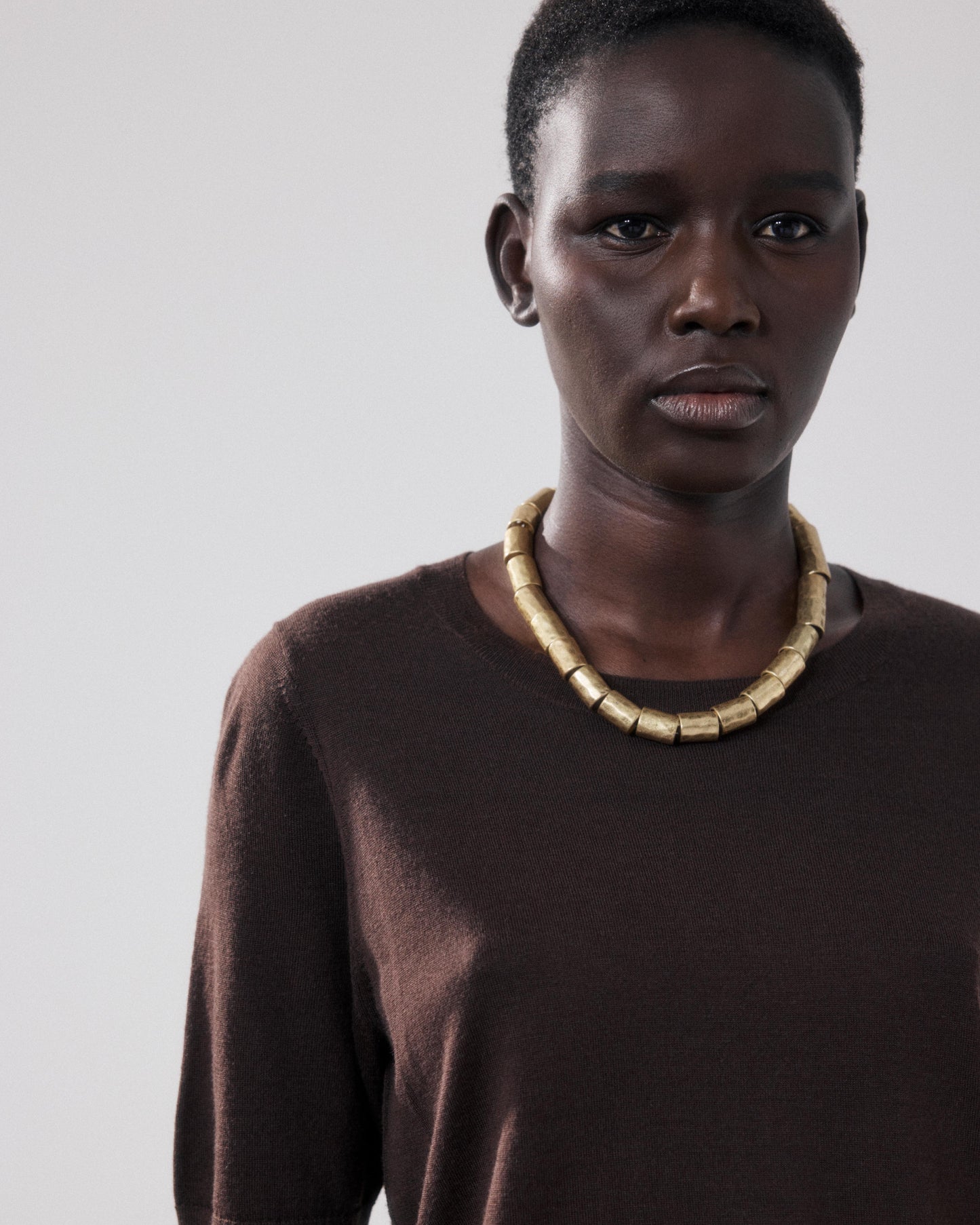 Women's Brown Merino Wool Sweater Matija BFMW518-02