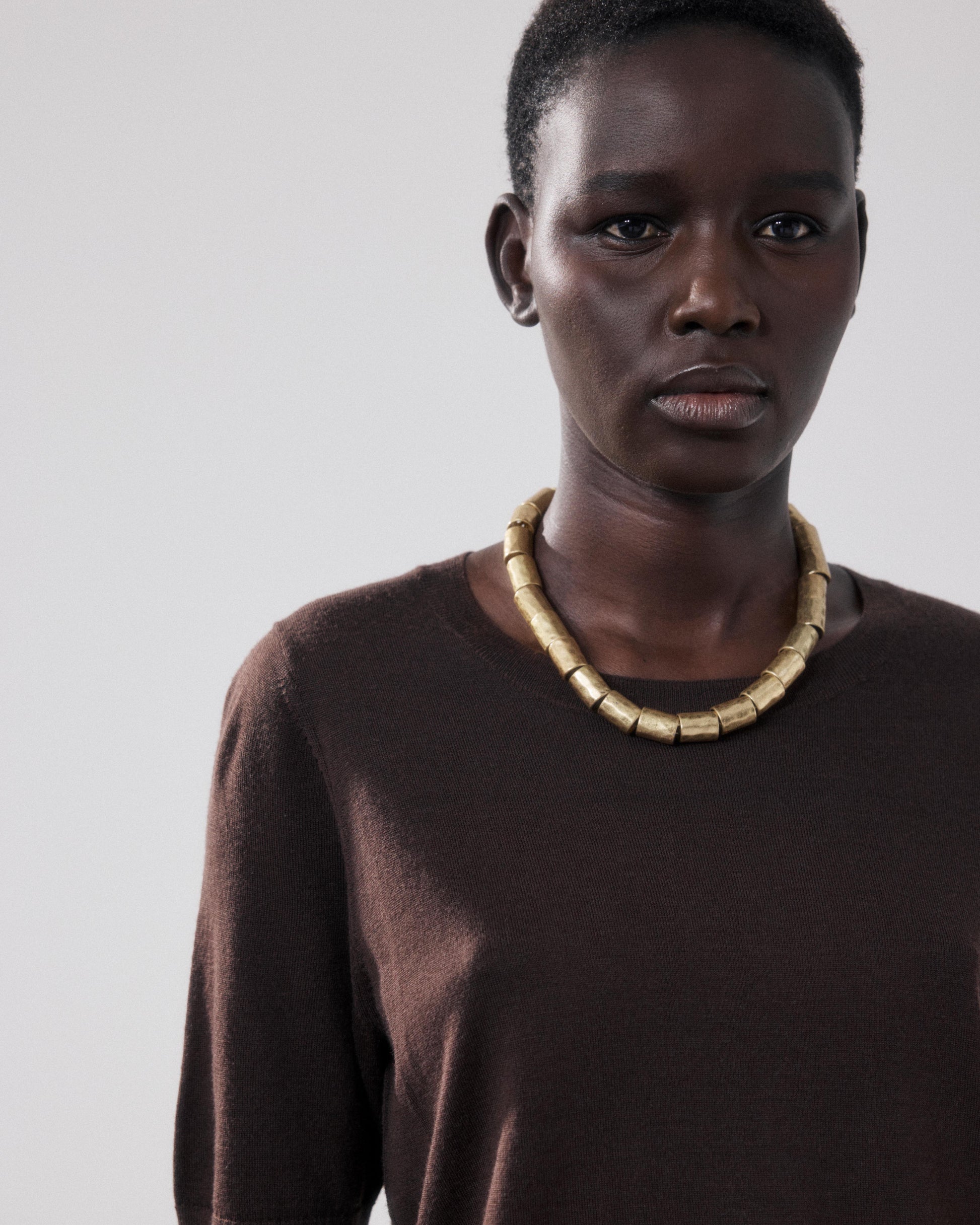 Women's Brown Merino Wool Sweater Matija BFMW518-02