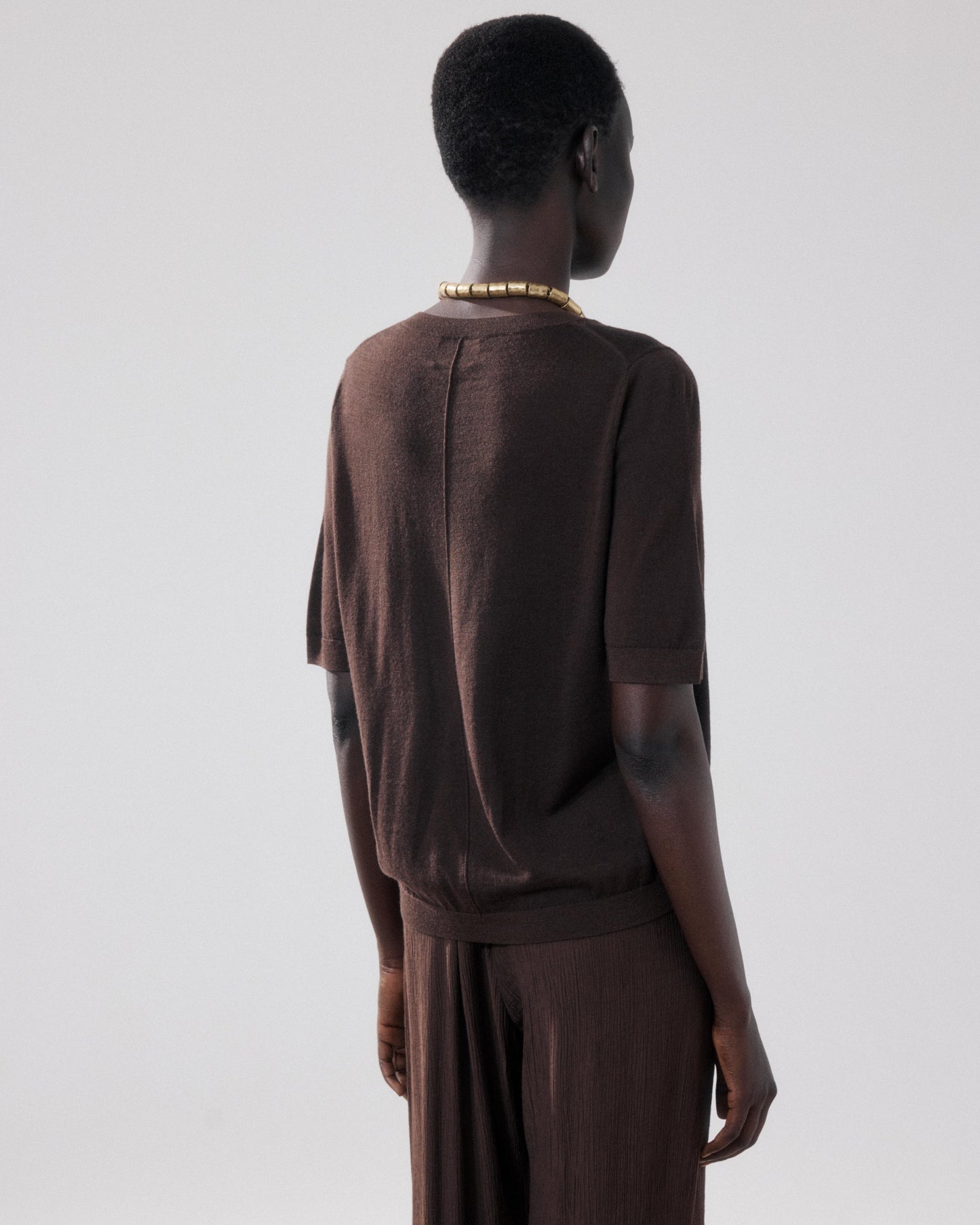 Women's Brown Merino Wool Sweater Matija BFMW518-02