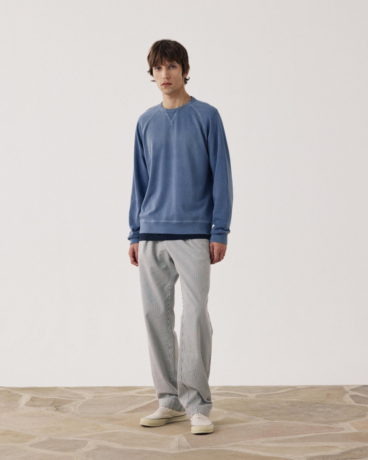 Sweatshirt Homme en Coton Bleu Denim BFP2312-04