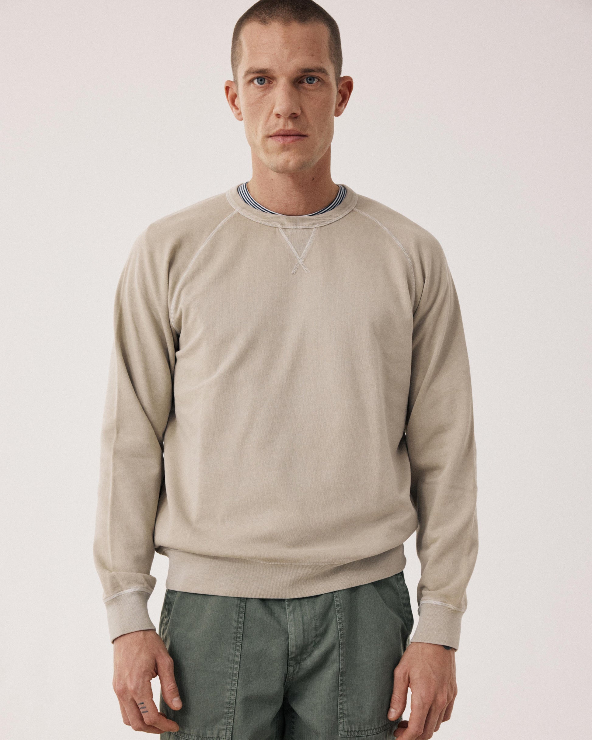 Sweatshirt Homme en Coton Sable BFP2312-08