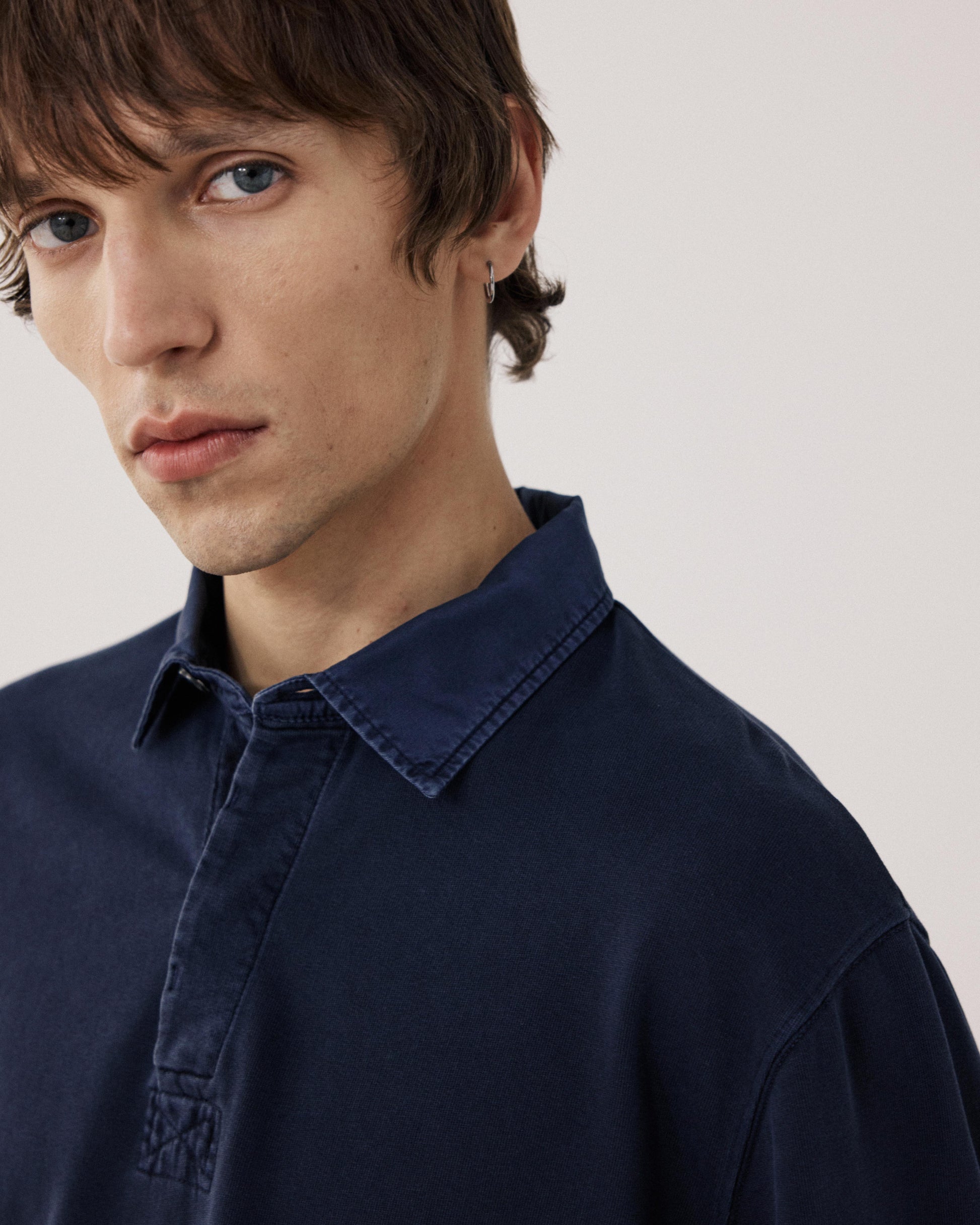 HerenSweatshirt van katoen, marineblauw Rugby BFP4312-03